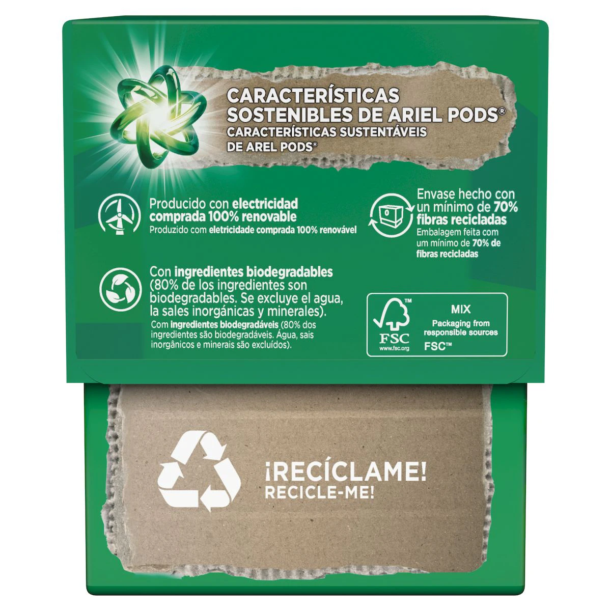 Detergente En Cápsulas Extra Poder + Quita Manchas Ariel 12 Lv