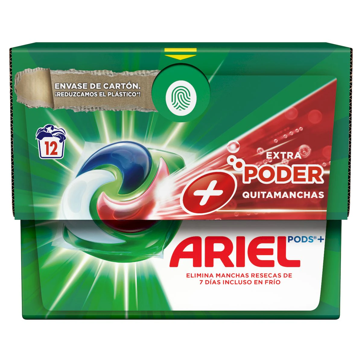 Detergente En Cápsulas Extra Poder + Quita Manchas Ariel 12 Lv