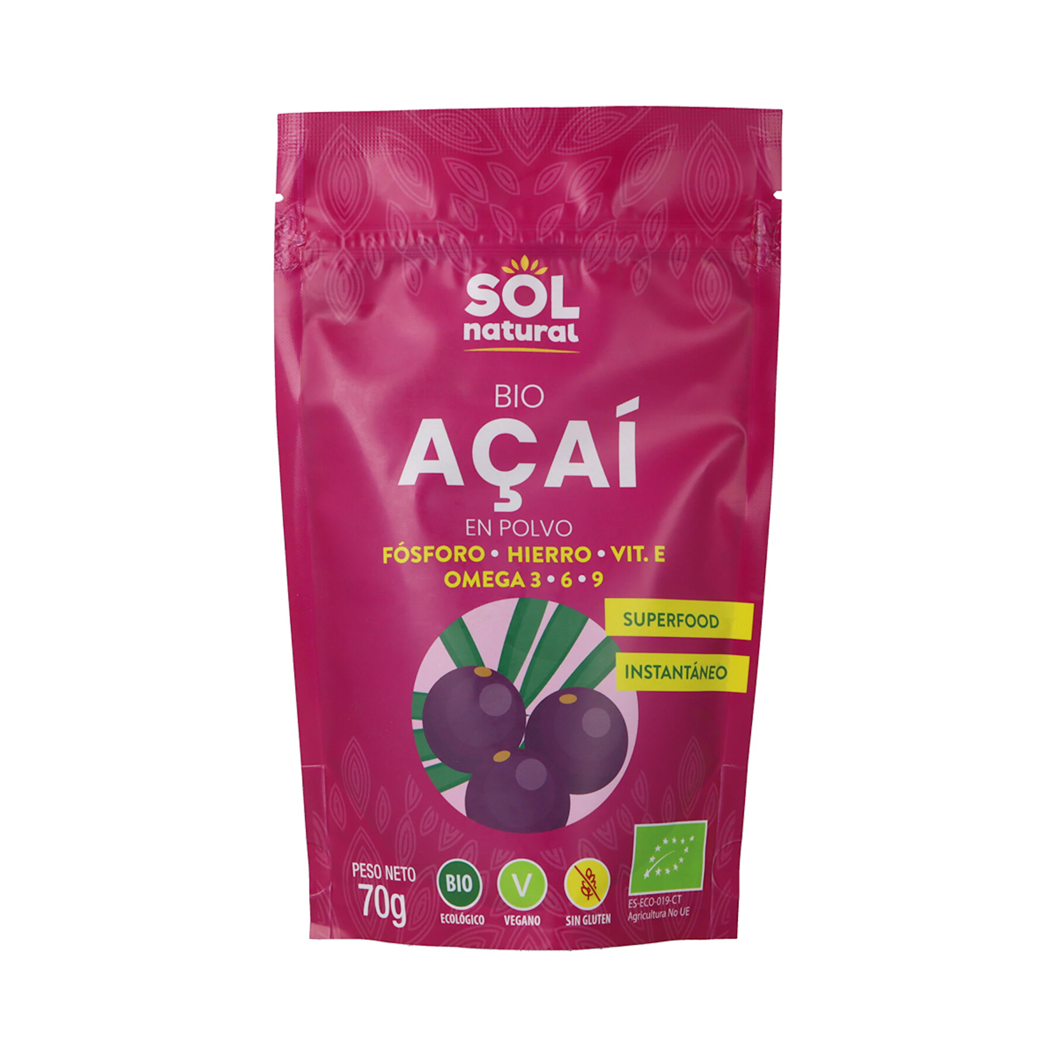 Açaí En Polvo Sol Natural 70 Gr 0