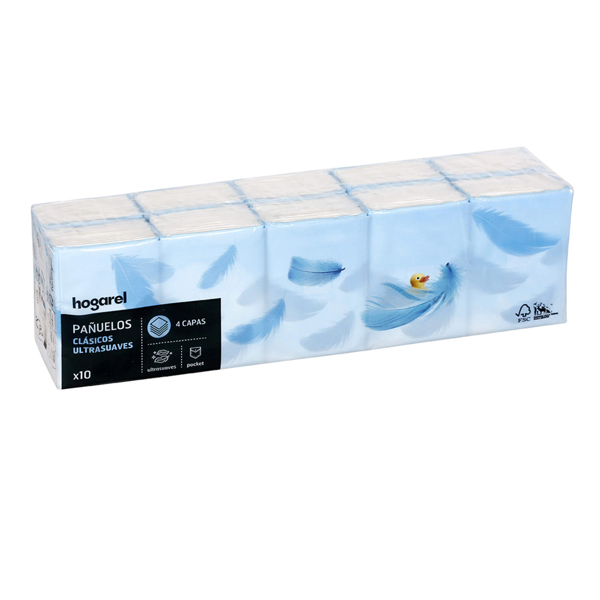 Pack Pañuelos Clásicos Ultrasuaves Hogarel 10 Uds 0