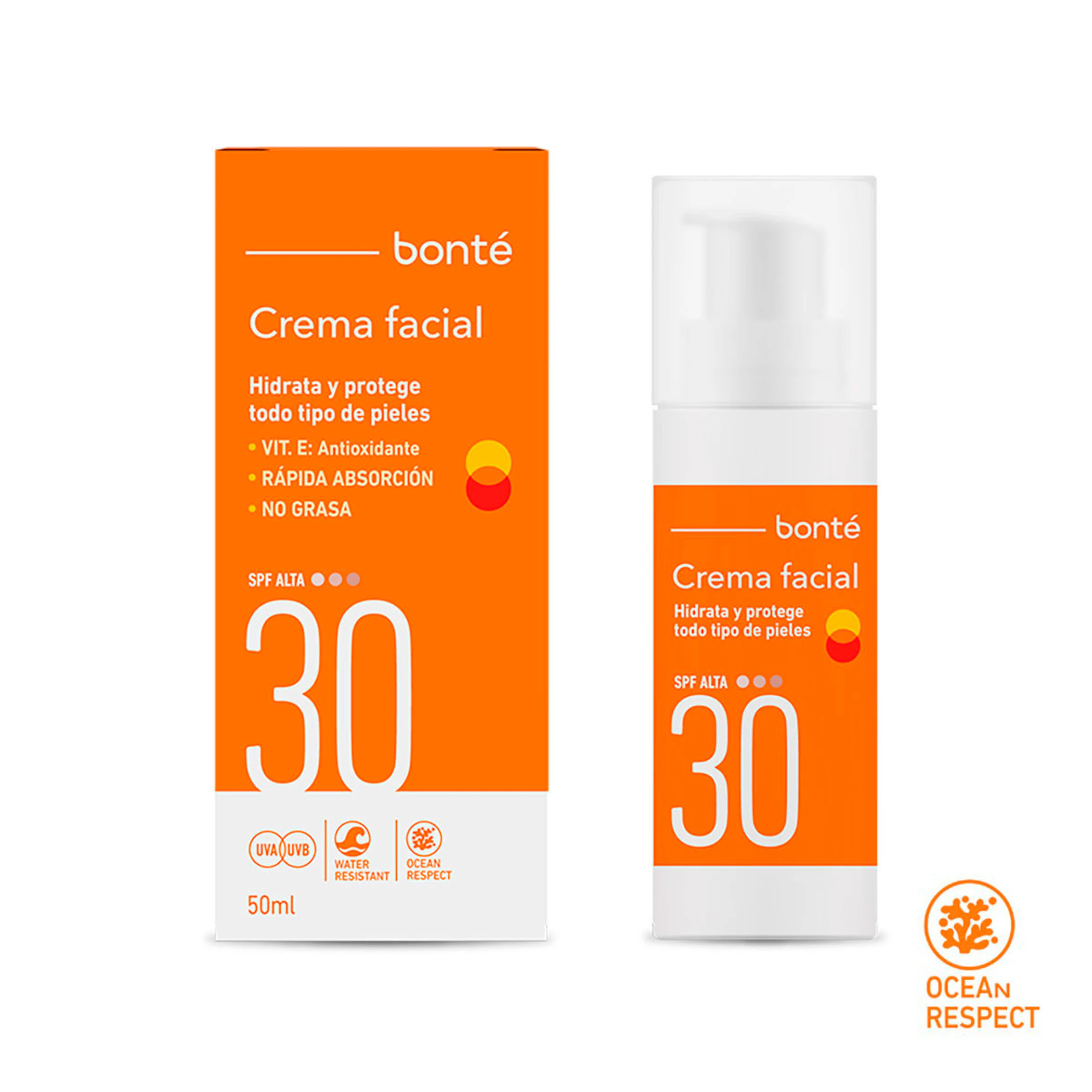 Creme Solar Facial SPF 30 Bonté 50Ml