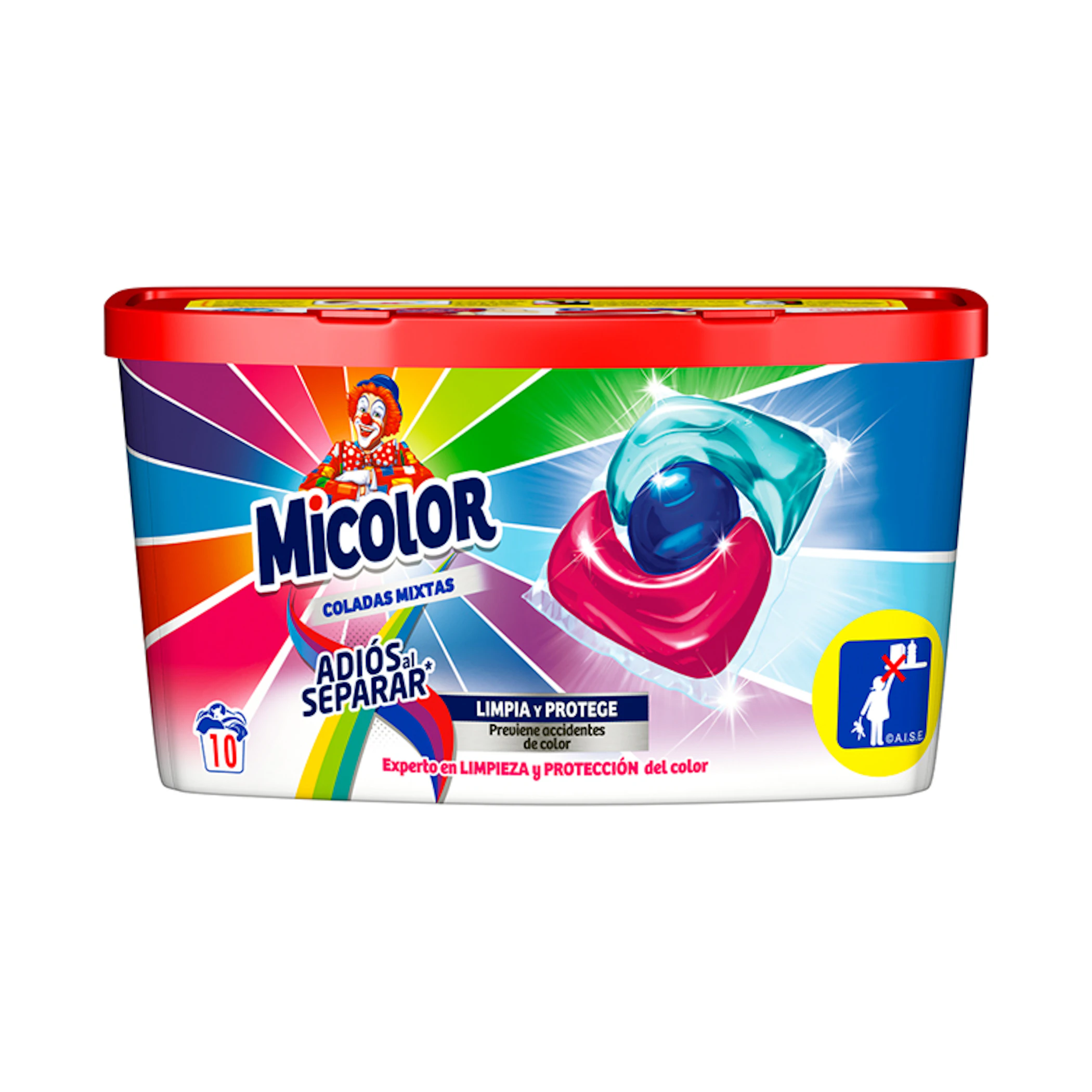 Detergente En Cápsulas Coladas Mixtas Micolor 10 Lv 0