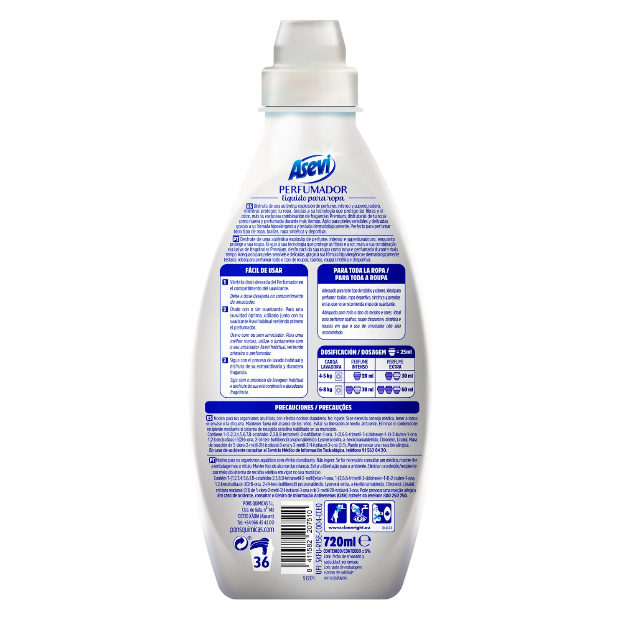 Perfumador Ropa Blue Asevi 36 Lv