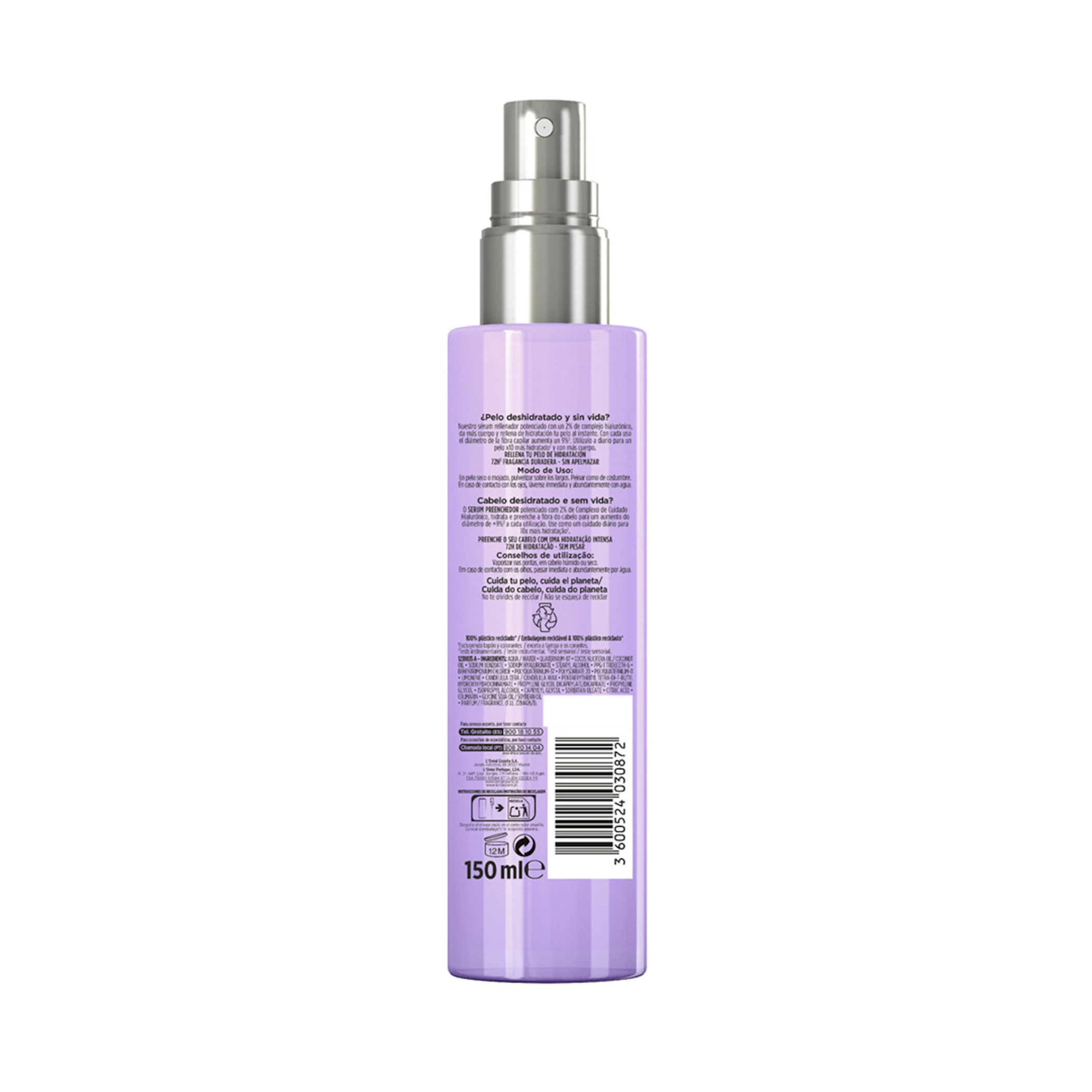 Sérum Rellenador Hidra Hialurónico Elvive 150Ml
