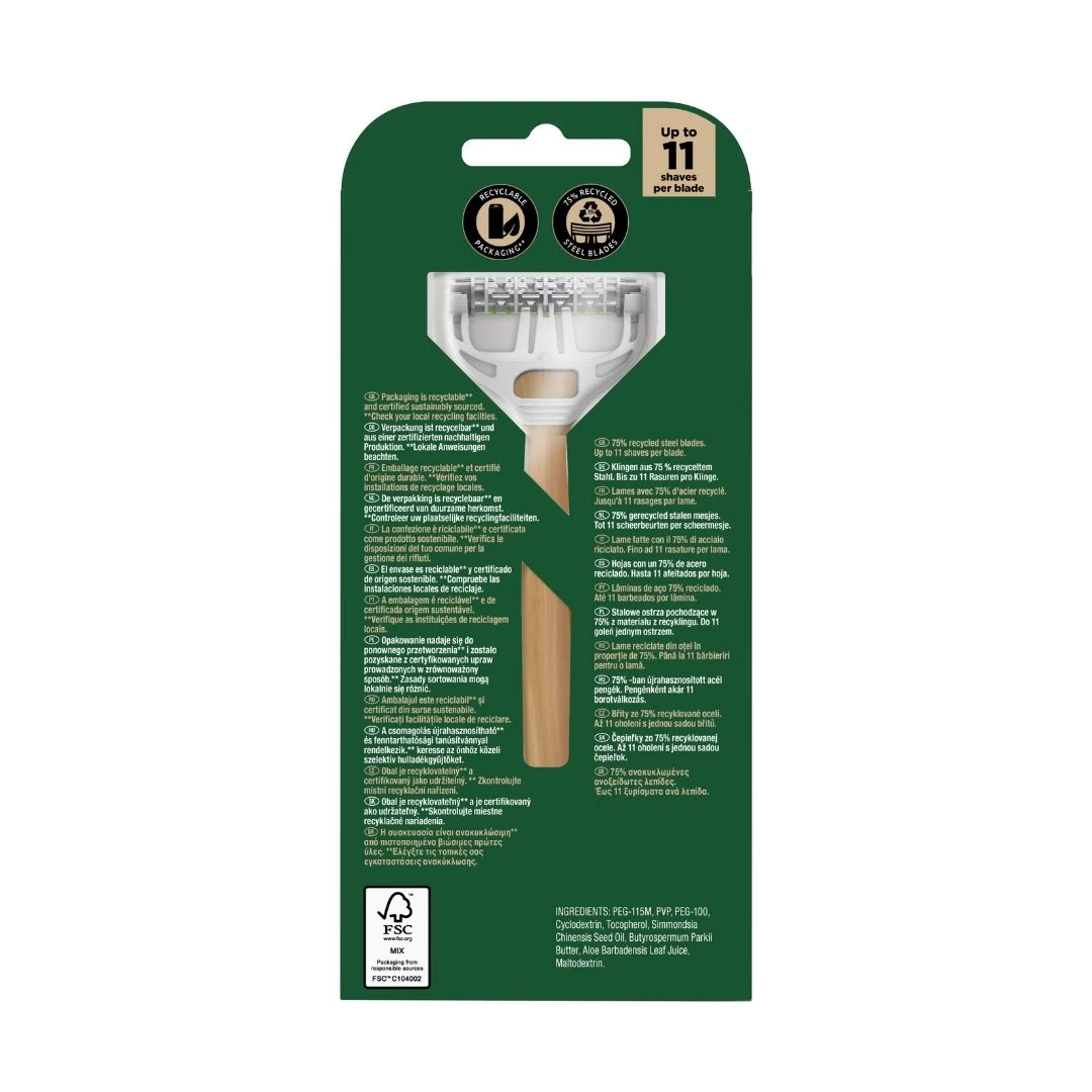 Máquina De Afeitar Xtreme 3 Bamboo + 6 Recambios Wilkinson