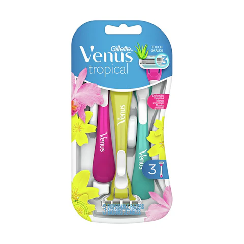 Maquinilla Desechable Venus Tropical 3 Uds