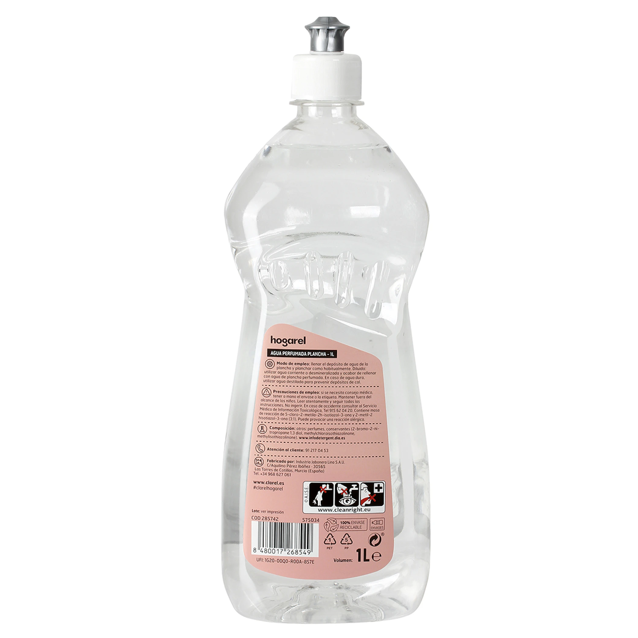 Agua De Plancha Perfumada Hogarel 1 Lt