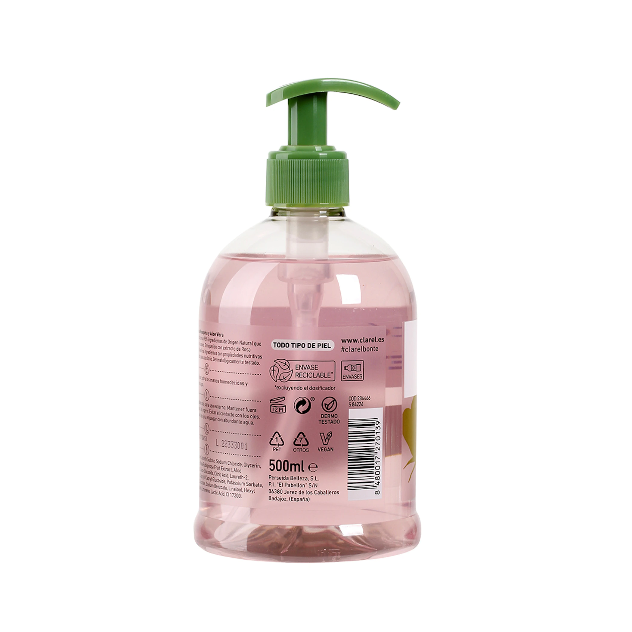 Sabonete De Mãos Rosa Mosqueta E Aloé Vera Bonté 500Ml