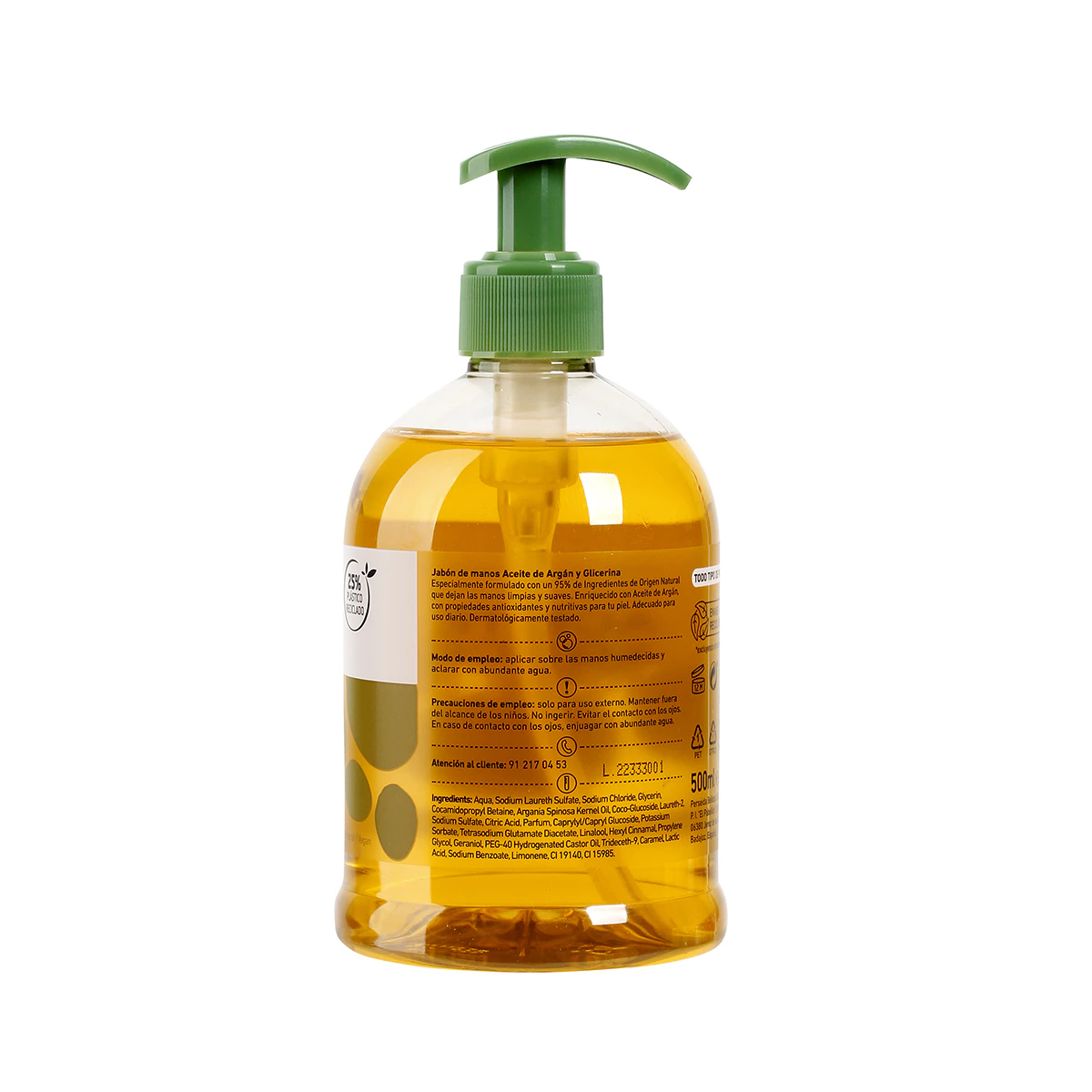 Jabón De Manos Aceite De Argán Y Glicerina Bonté 500Ml
