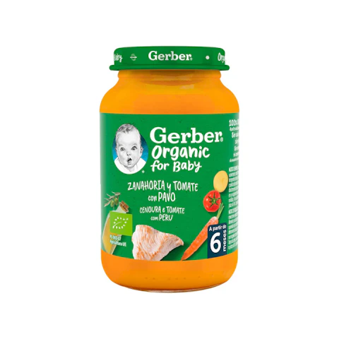 Tarrito Zanahoria Tomate Y Pavo Gerber 190 Gr