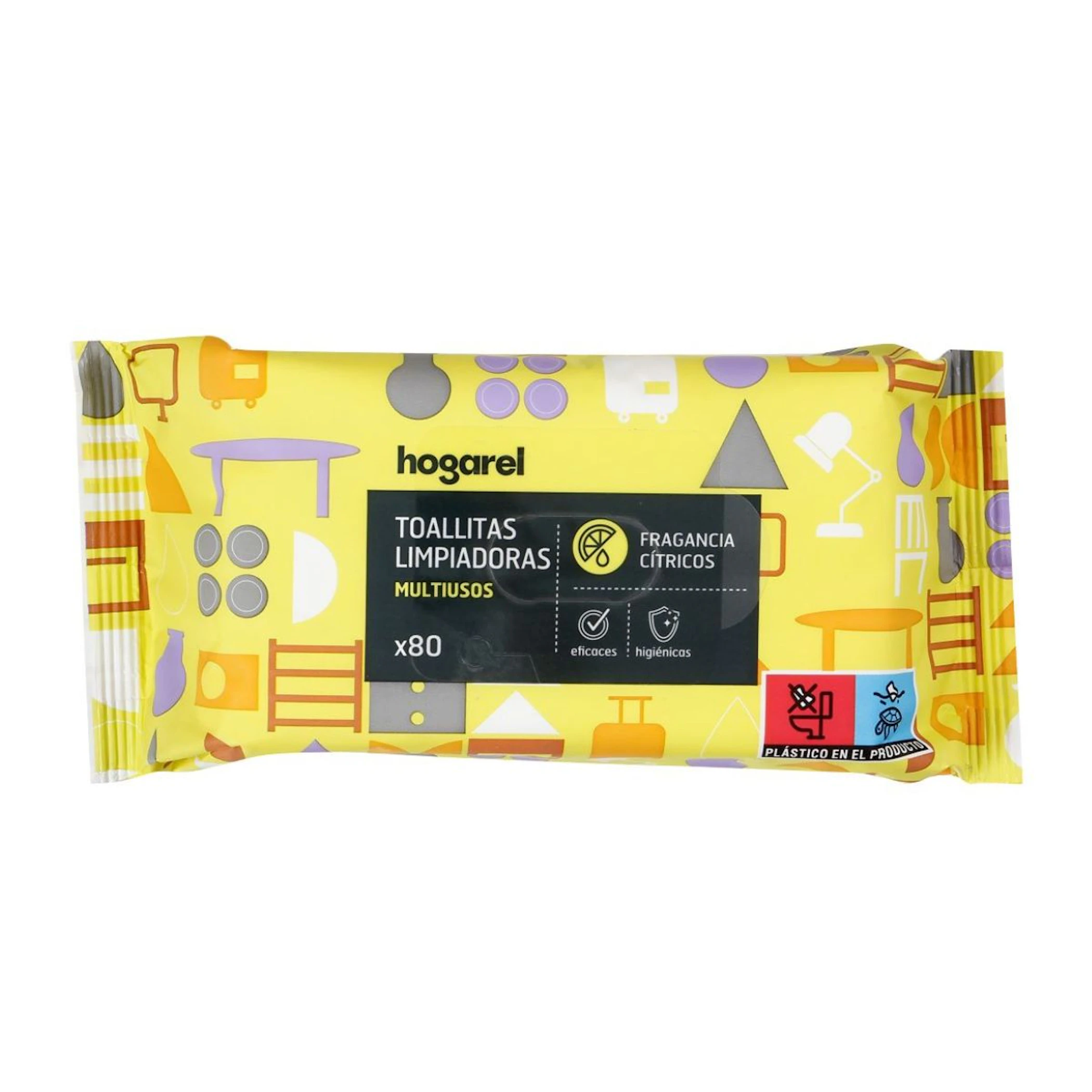 Toallitas Limpiadoras Multiusos Hogarel 80 Uds 0