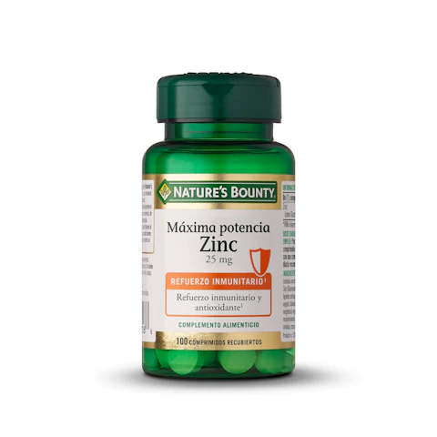 Zinc Máxima Potencia 25 Mg 100 Comprimidos