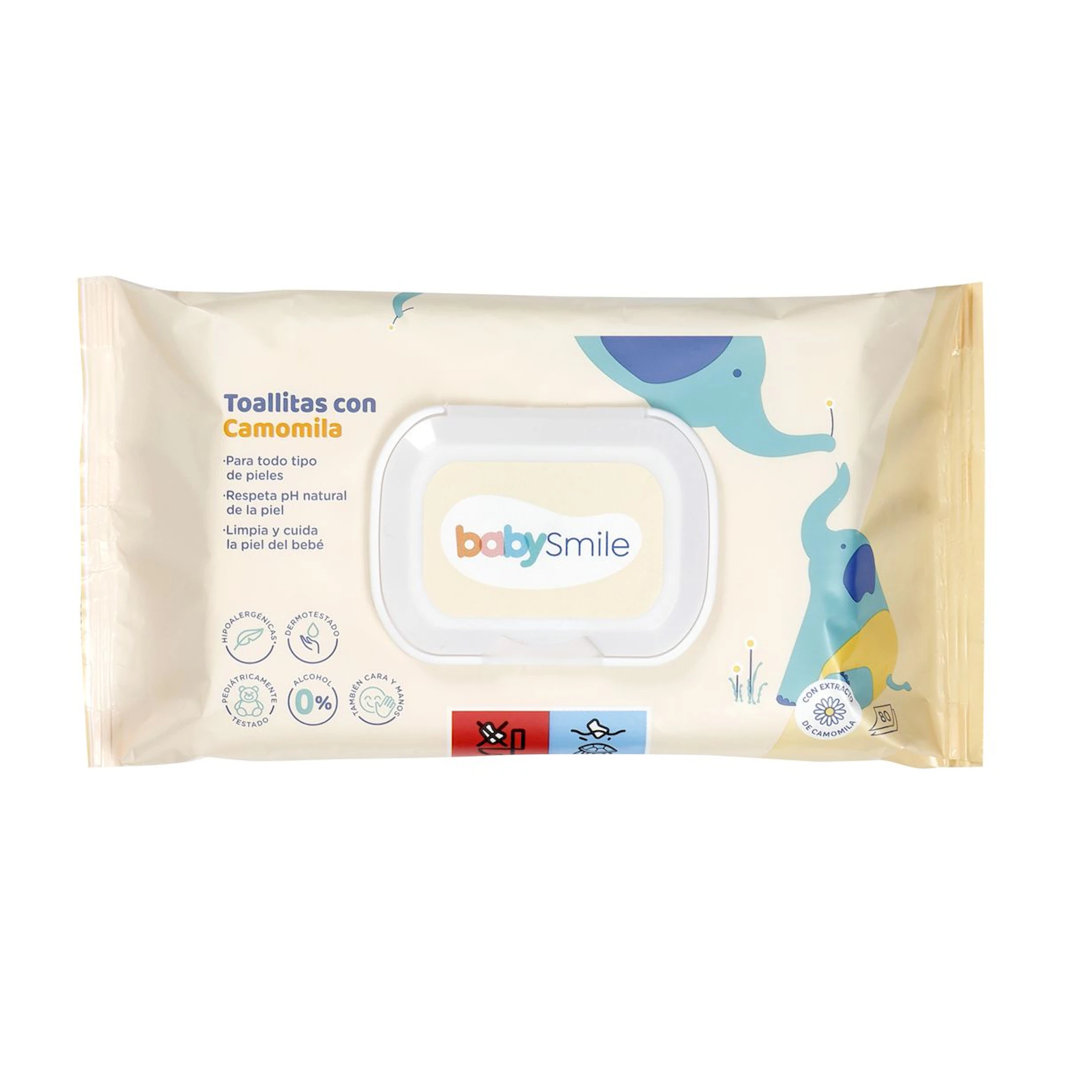 Toalhitas Com Camomila Babysmile 80 Unid. 0