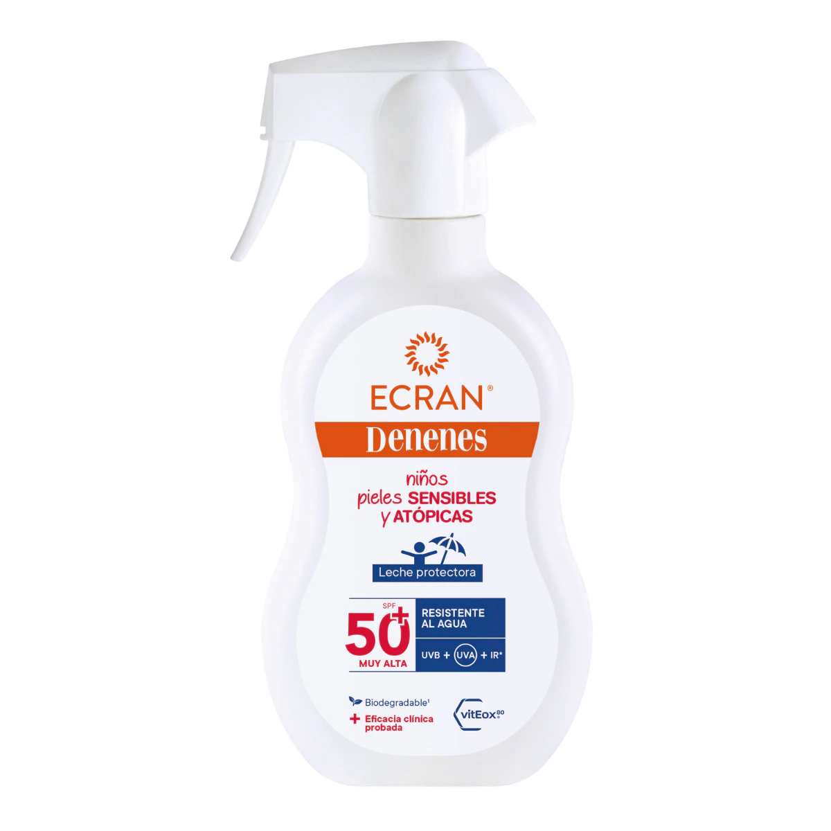 Leite Solar Spray Infantil Pele Sensível E Atópica SPF 50+ Ecran Denenes 270Ml