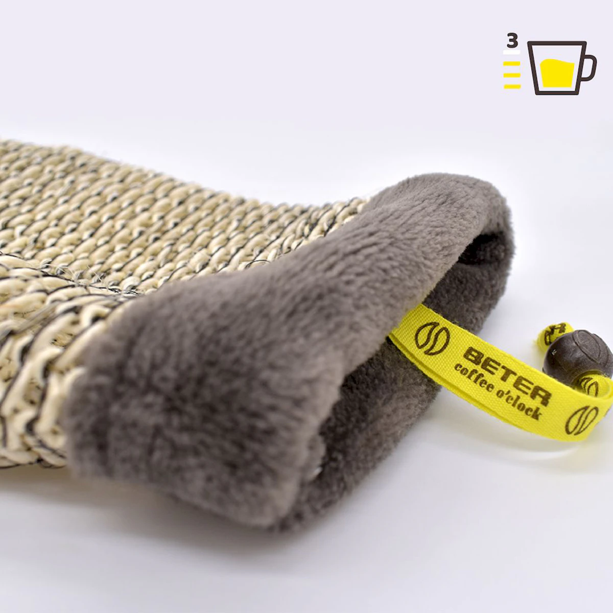 Luva Sisal e Linho Coffee O Clock Beter