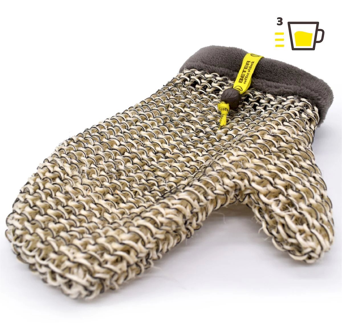 Luva Sisal e Linho Coffee O Clock Beter