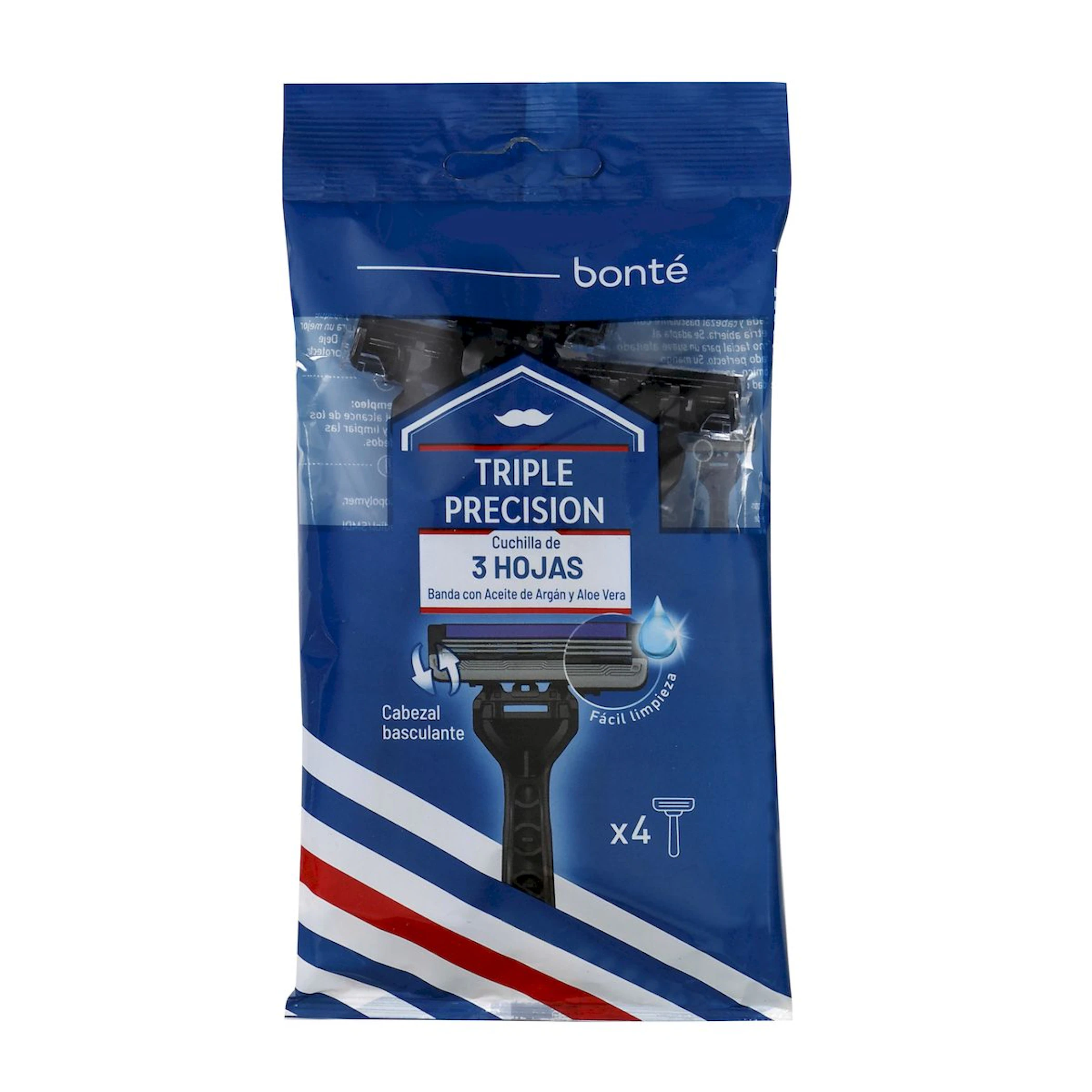 Maquinilla Desechable 3 Hojas Bonté 4 Uds