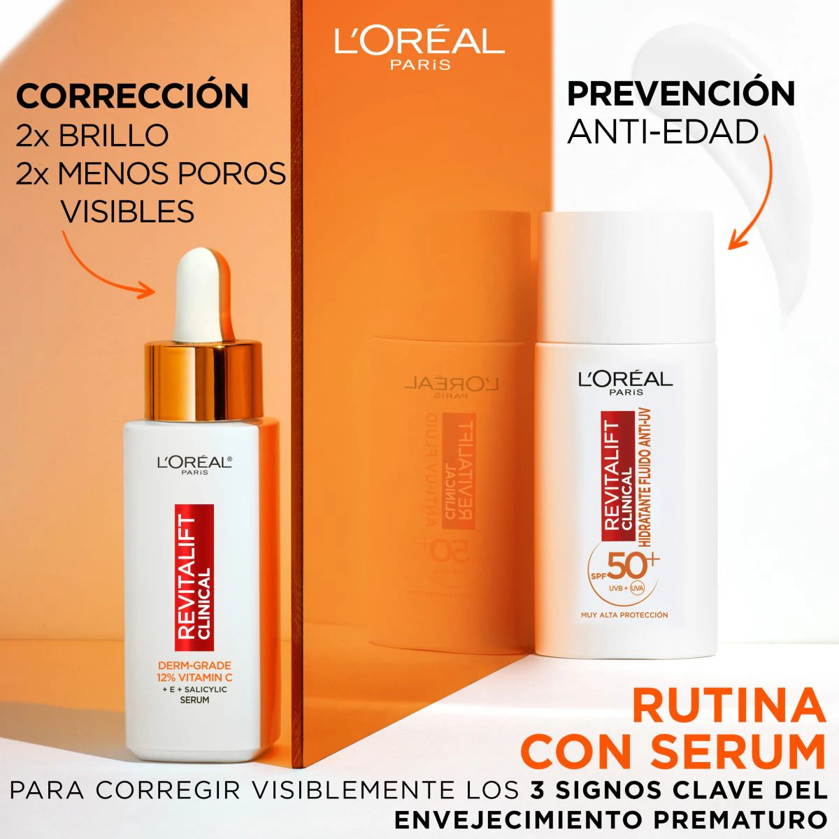 Fluido Facial Revitalift Clinical Vitamina C SPF 50+ L'Oréal Paris 50Ml