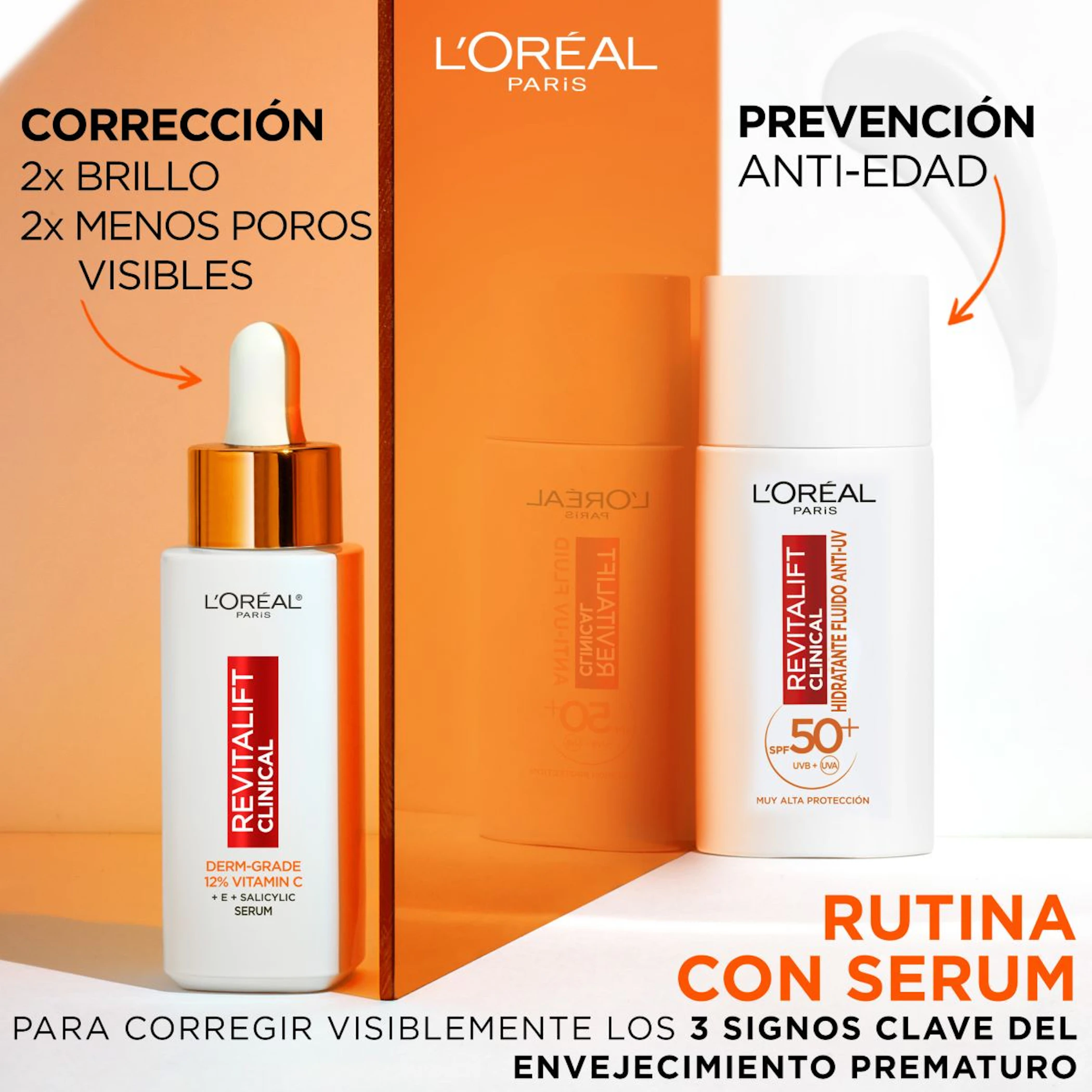  Fluido Facial Revitalift Clinical Vitamina C SPF 50+ L'Oréal Paris 50Ml