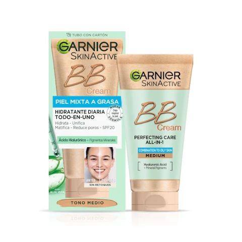 BB Cream Skin Active Matificante Garnier Tono Medio