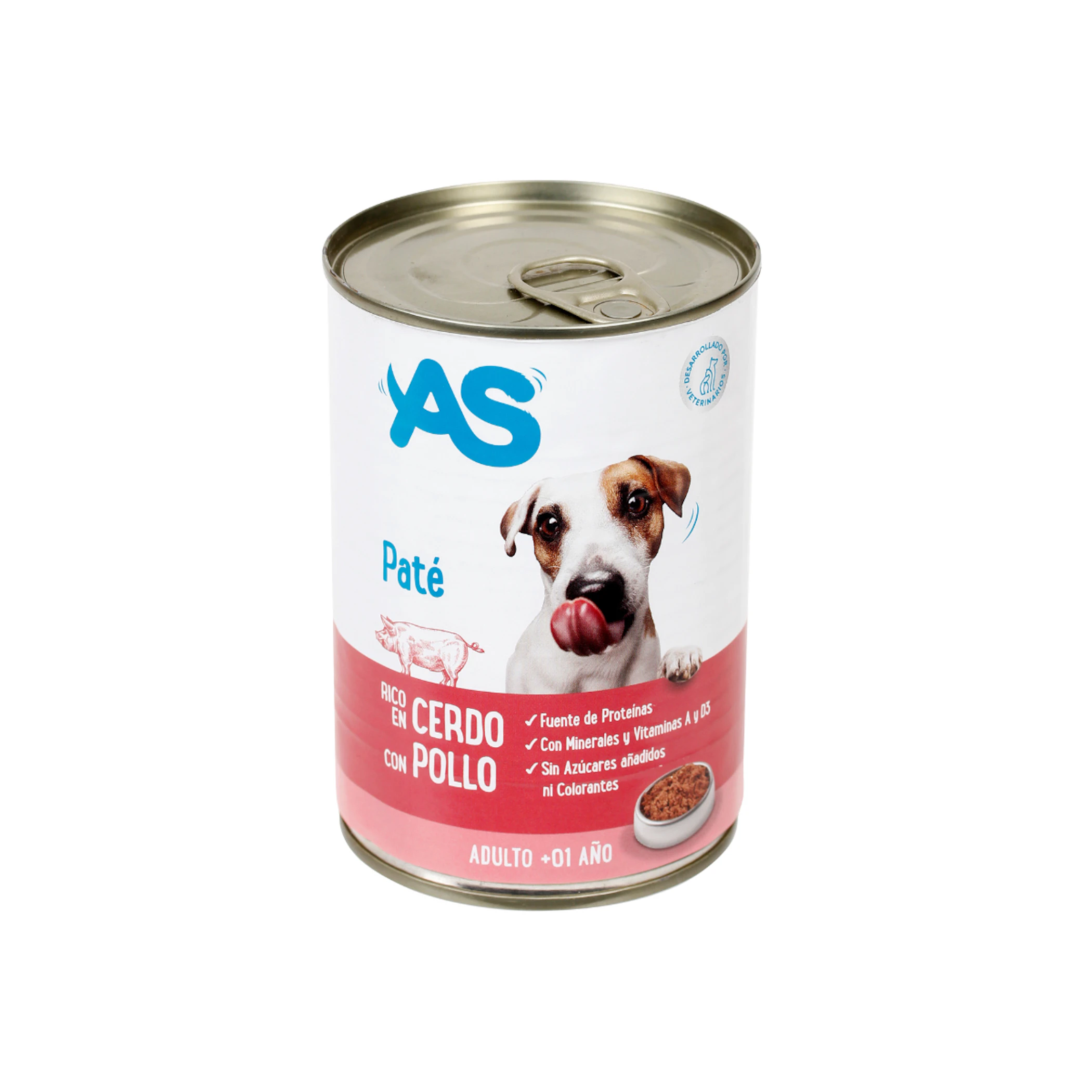 Comida Húmida Cães Adultos Patê Porco Com Frango 400Gr