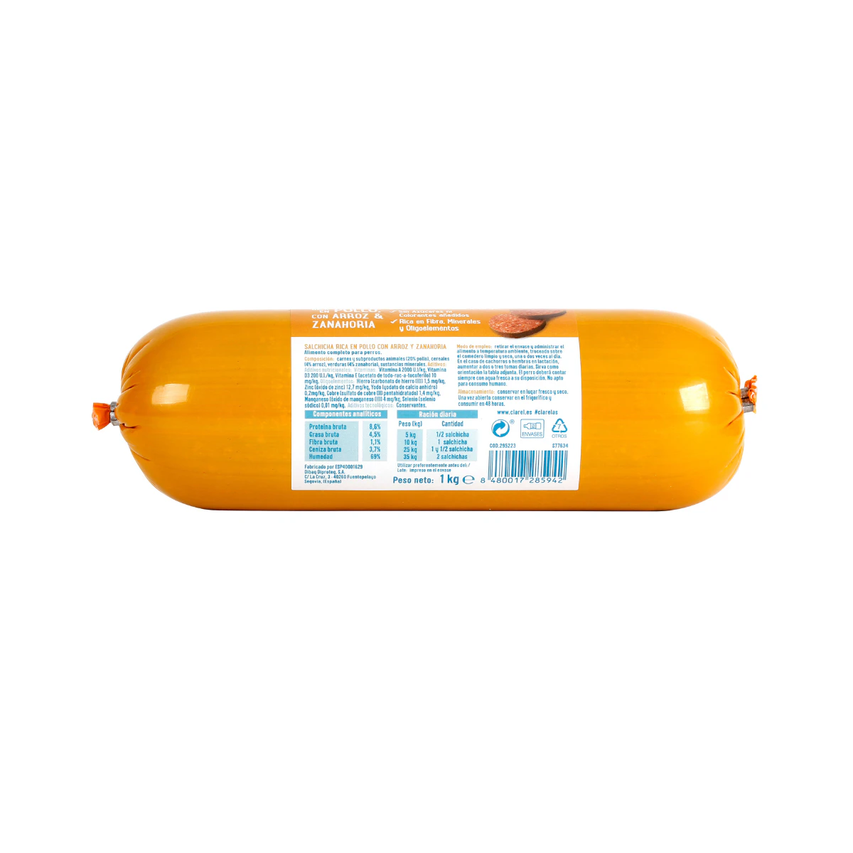 Salsicha Cães Sabor Frango AS 1Kg