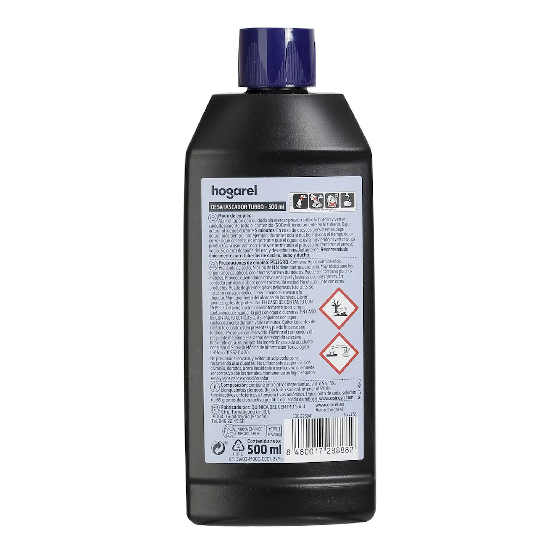 Gel Desentupidor Turbo Hogarel 500Ml