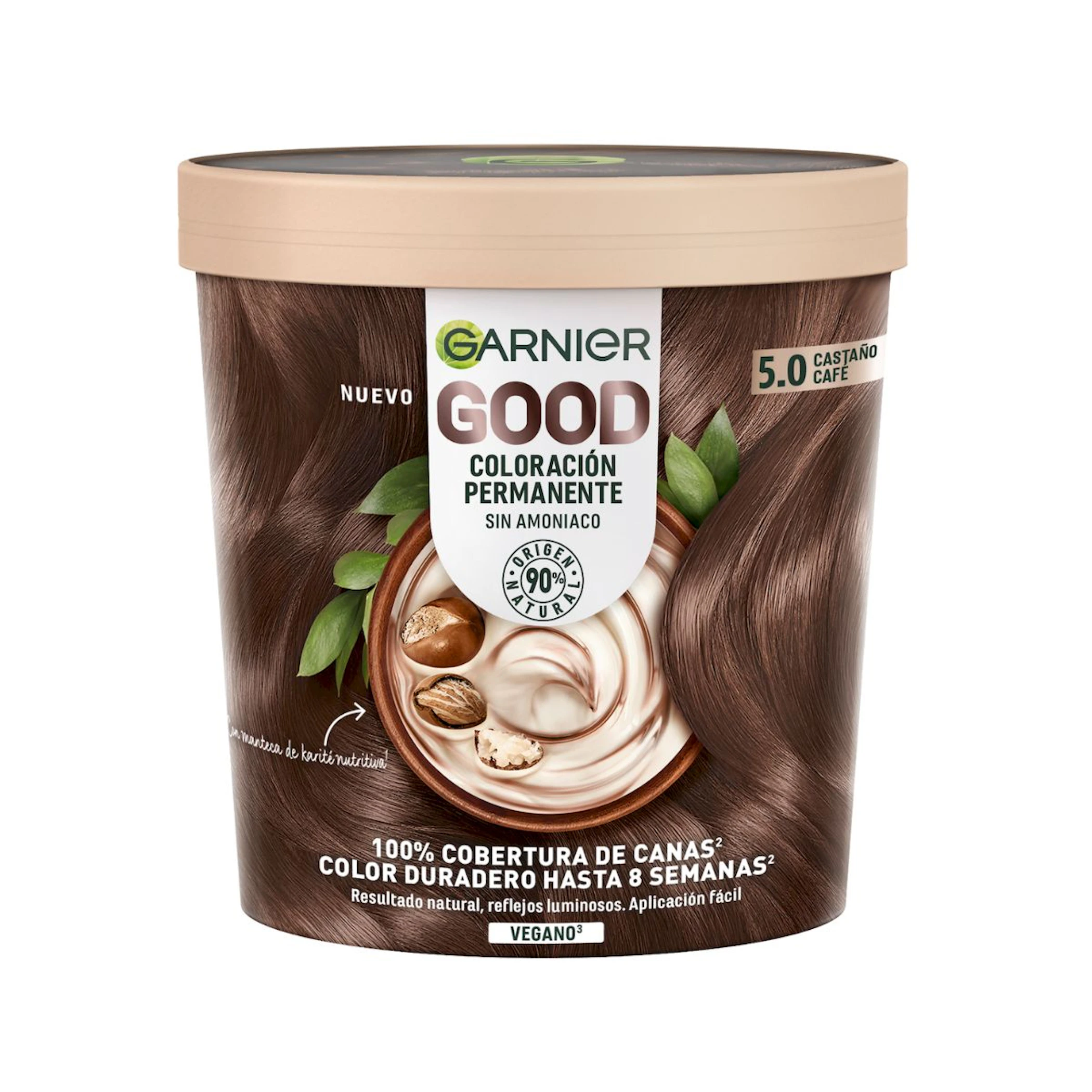 Tinte Permanente Sin Amoníaco Garnier Good Tonos Castaños 0