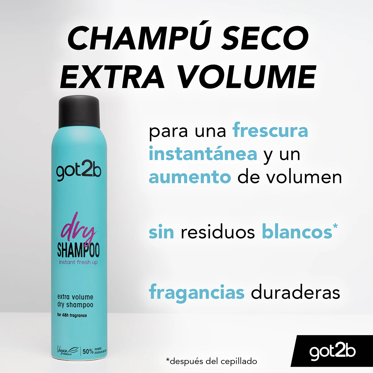Champú En Seco Extra Volumen Got2B 200Ml
