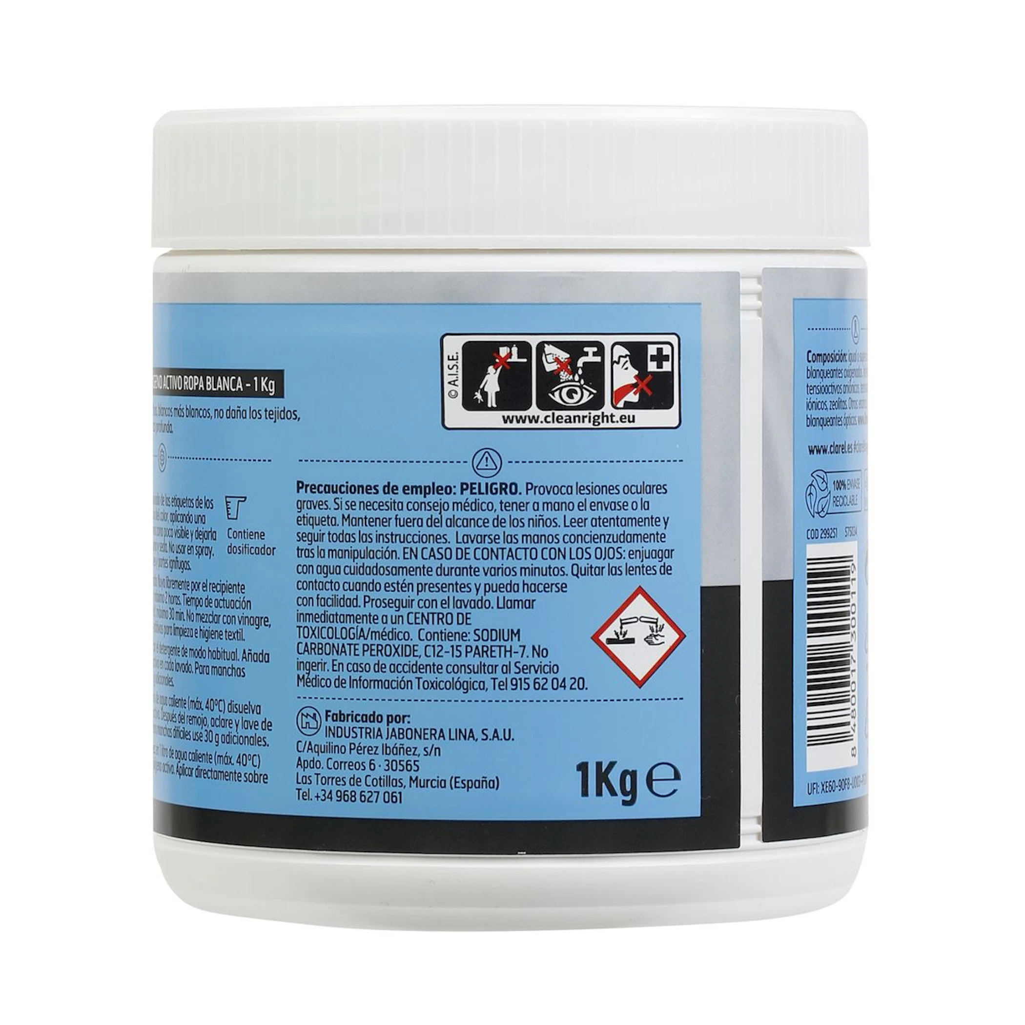 Quitamanchas Oxígeno Activo Ropa Blanca Hogarel 1Kg