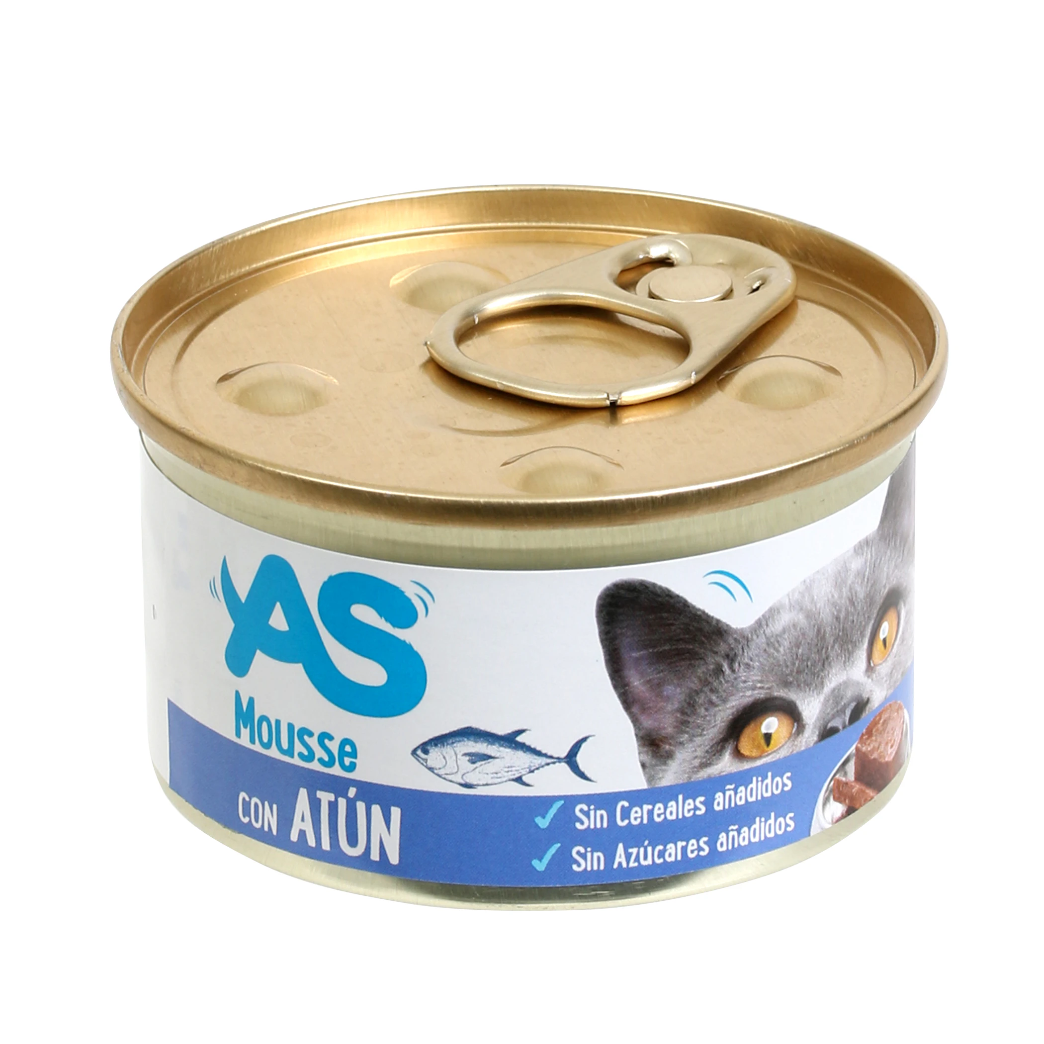 Comida Húmeda Gatos Mousse Atún AS 85Gr