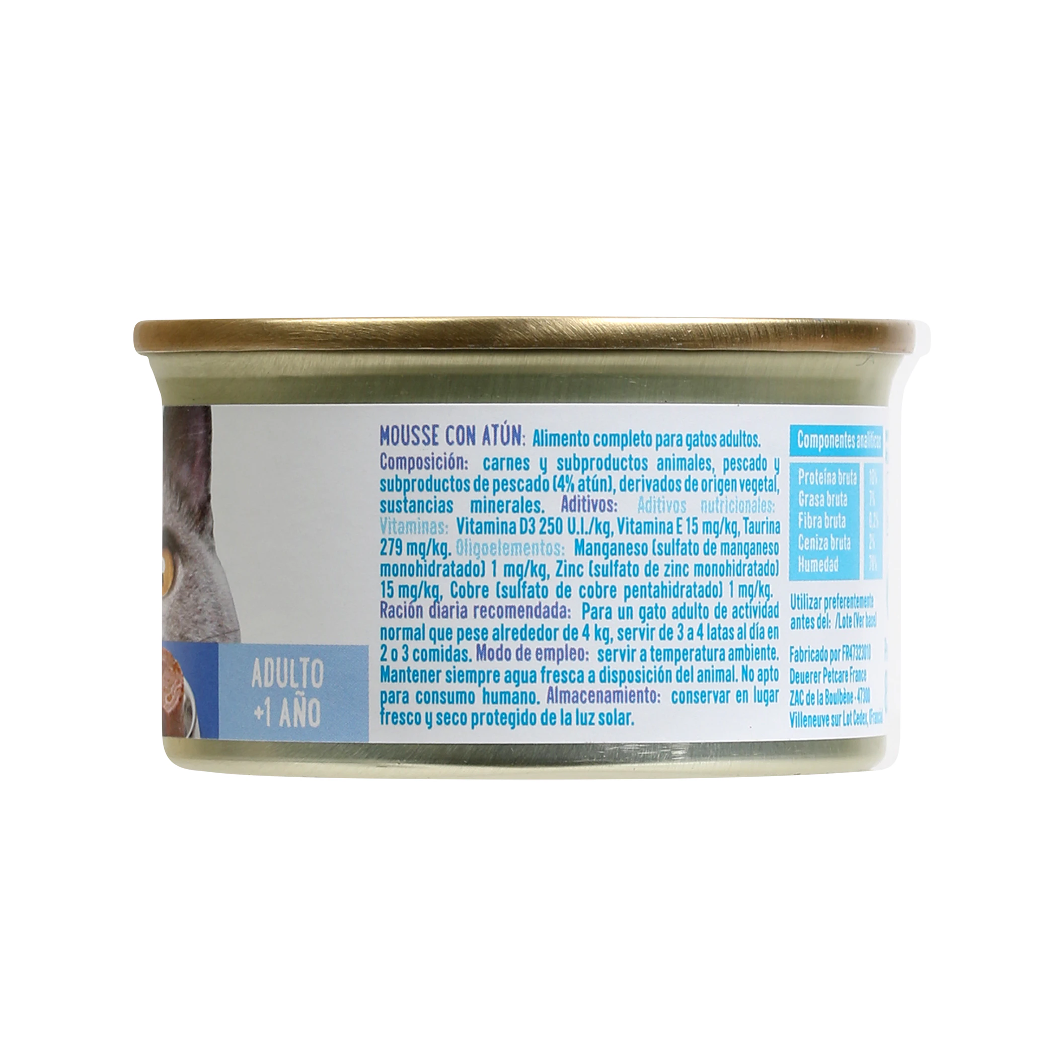 Comida Húmeda Gatos Mousse Atún AS 85Gr