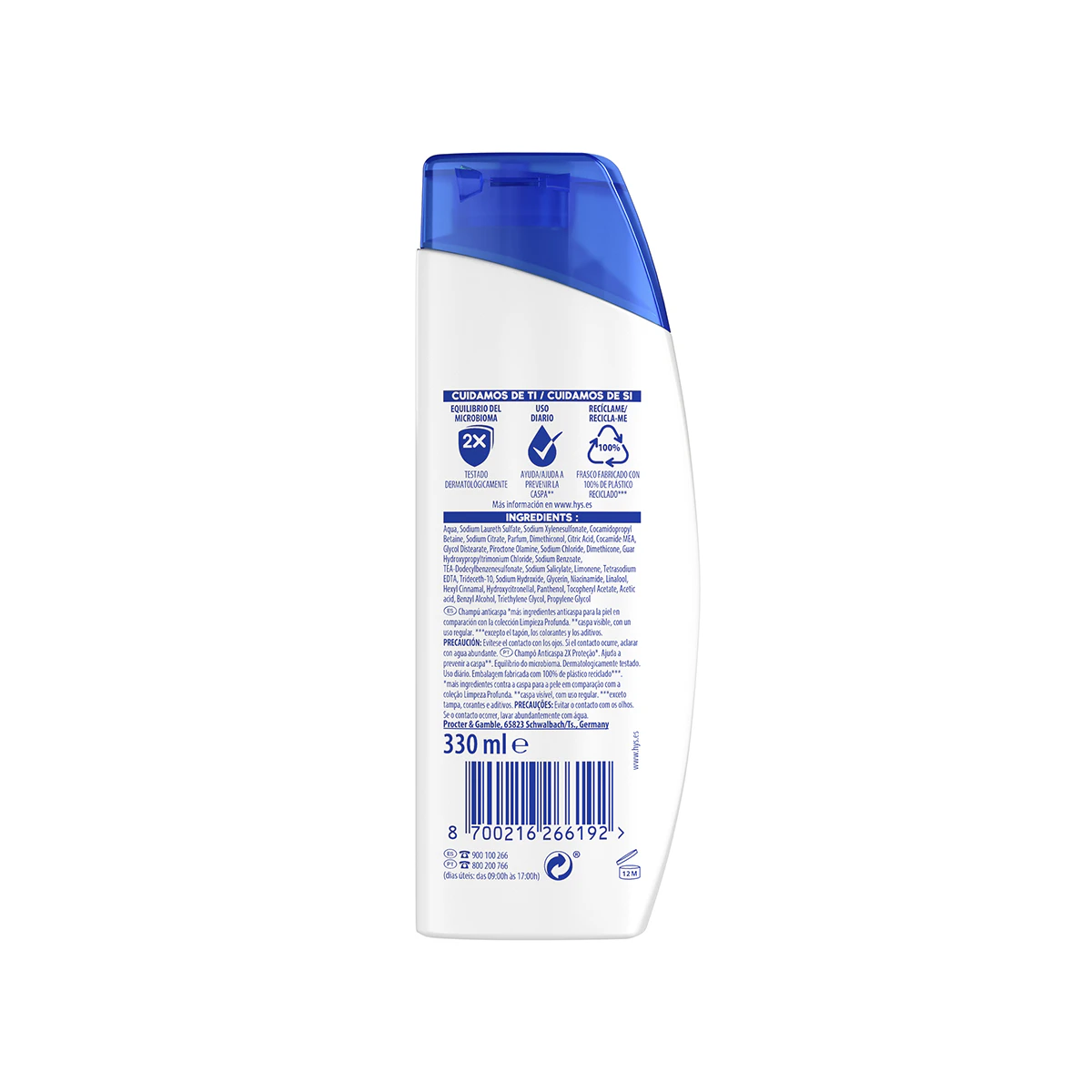 Champô Nutre E Cuida H&S 330Ml