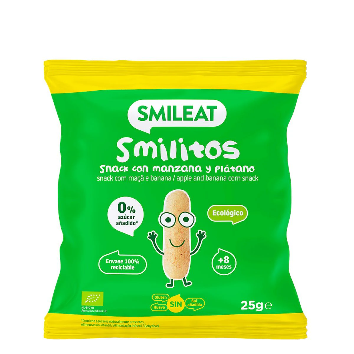 Snack Smilitos Maçã E Banana Smileat 25Gr Snack Smilitos Maçã E Banana Smileat 25Gr 0