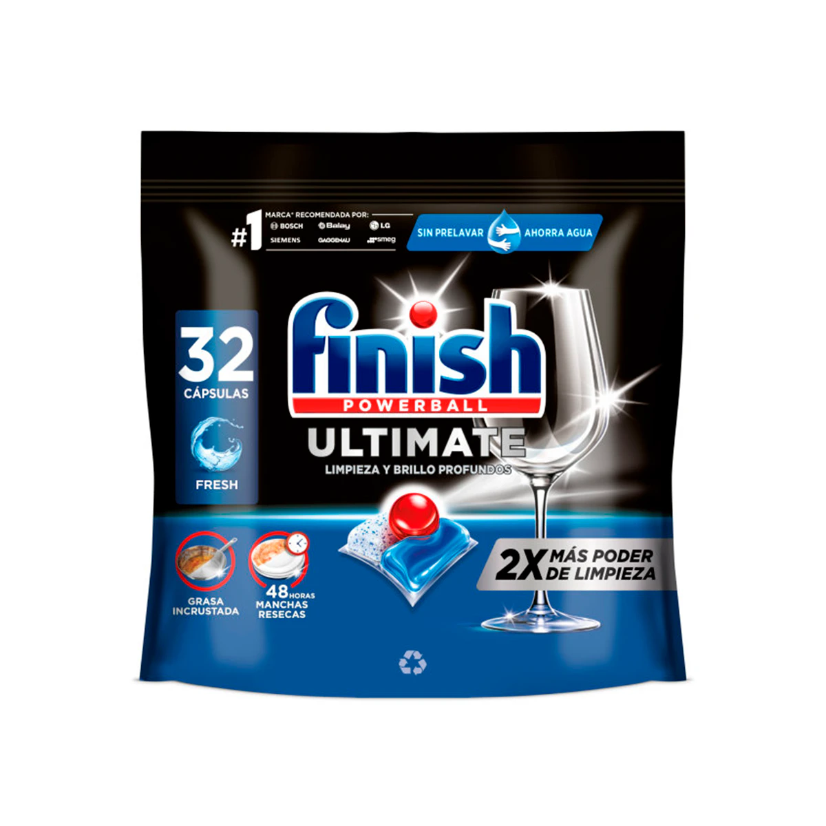 Lavavajillas En Cápsulas Ultimate Finish 32 Uds