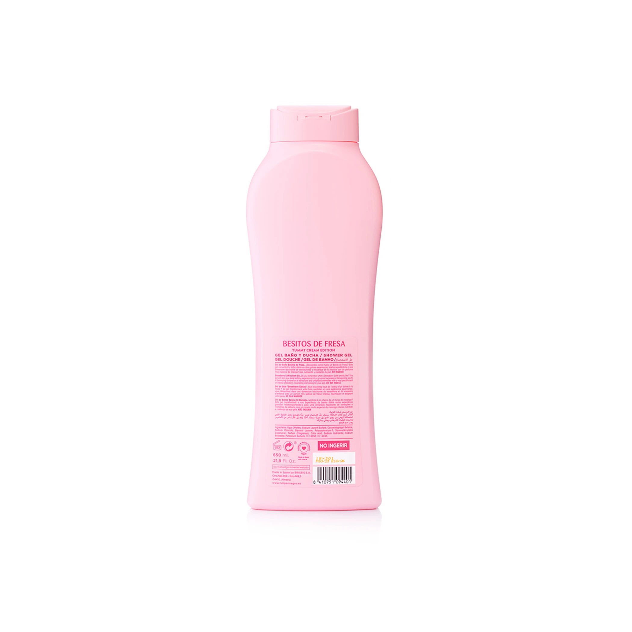 Gel de Duche Beijinhos de Morango Tulipán Negro 650Ml