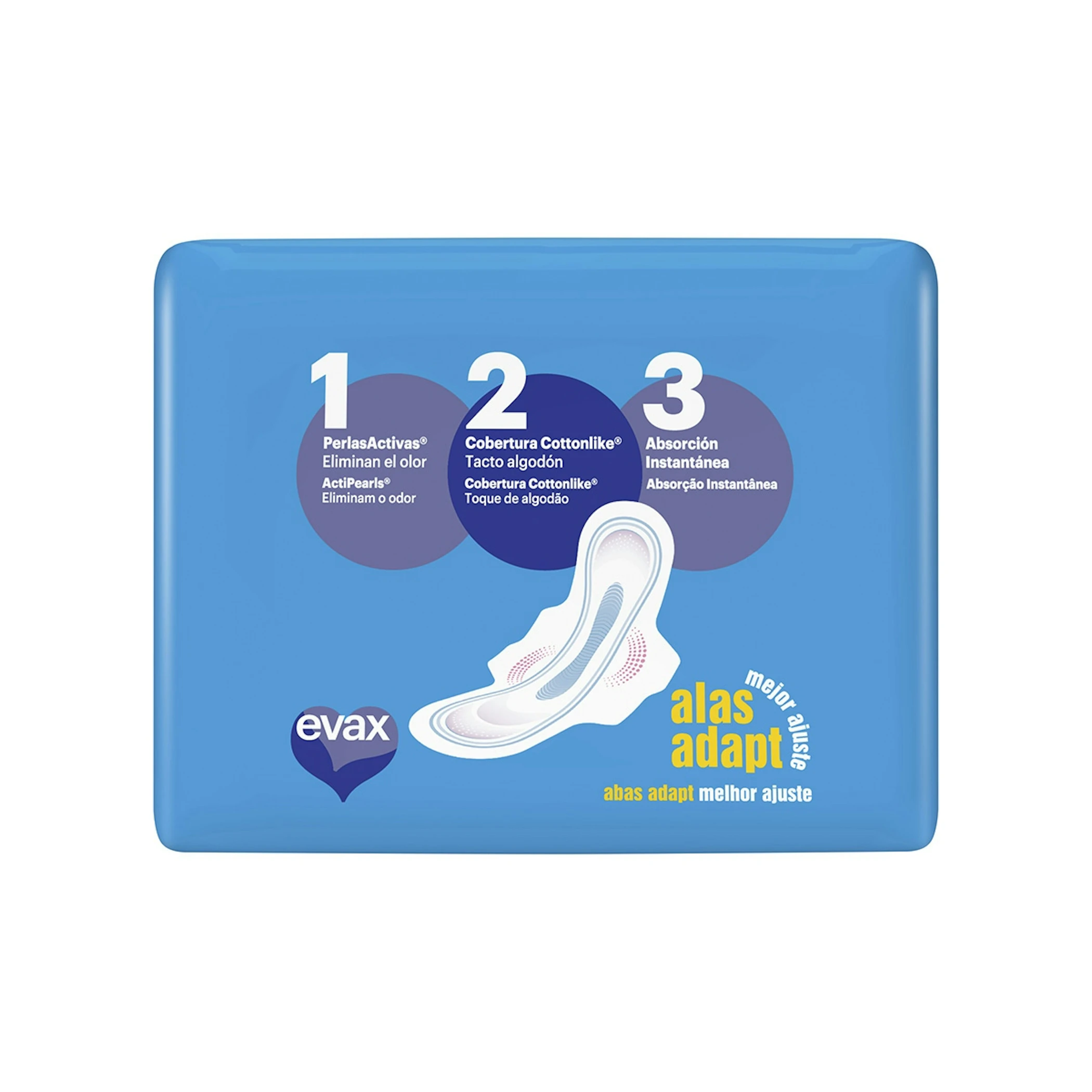 Compresas Con Alas Cottonlike Super Plus Evax 12 Uds