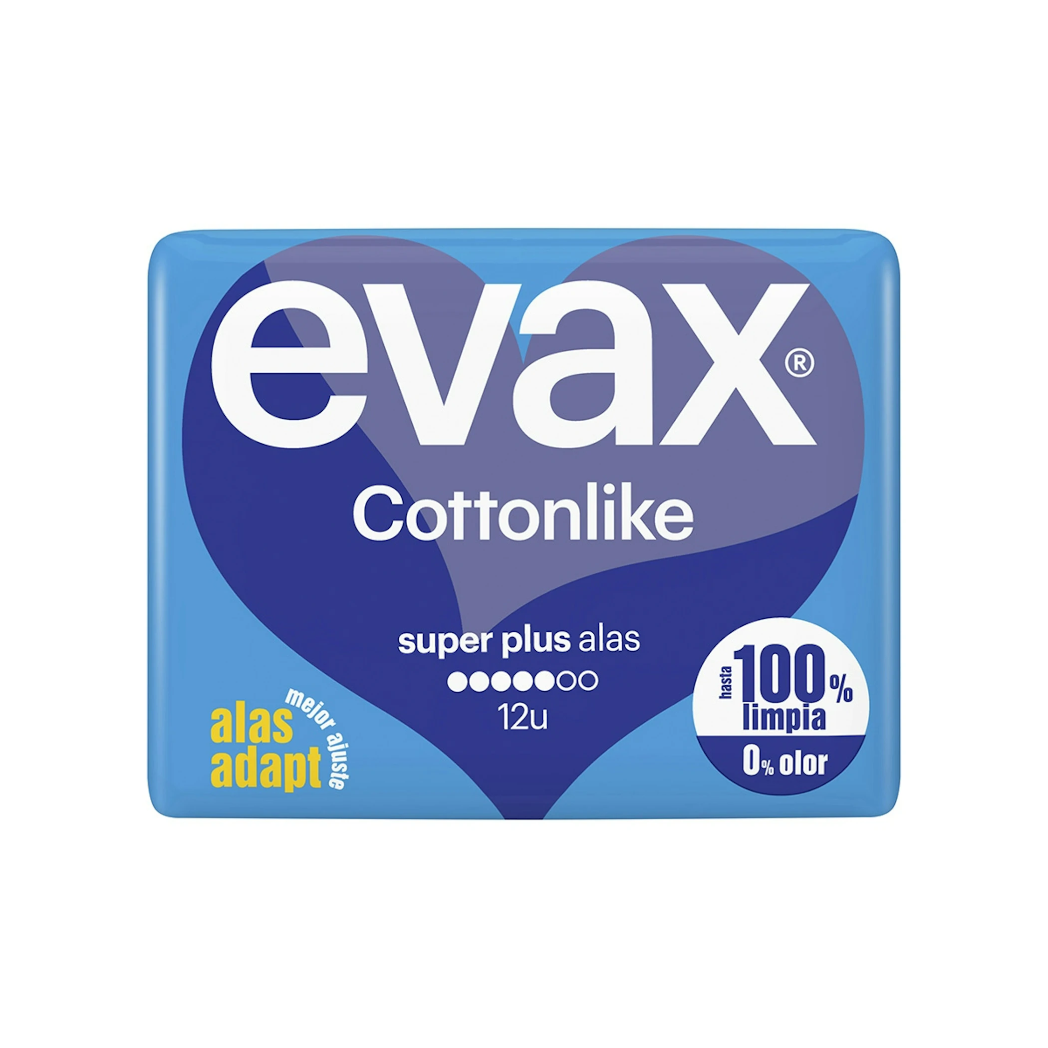 Compresas Con Alas Cottonlike Super Plus Evax 12 Uds