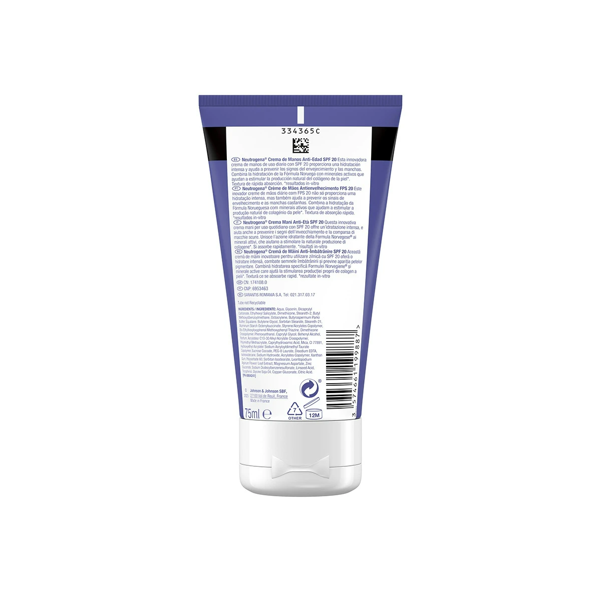 Crema De Manos Antiedad Visibly Renew Neutrogena 2x75Ml