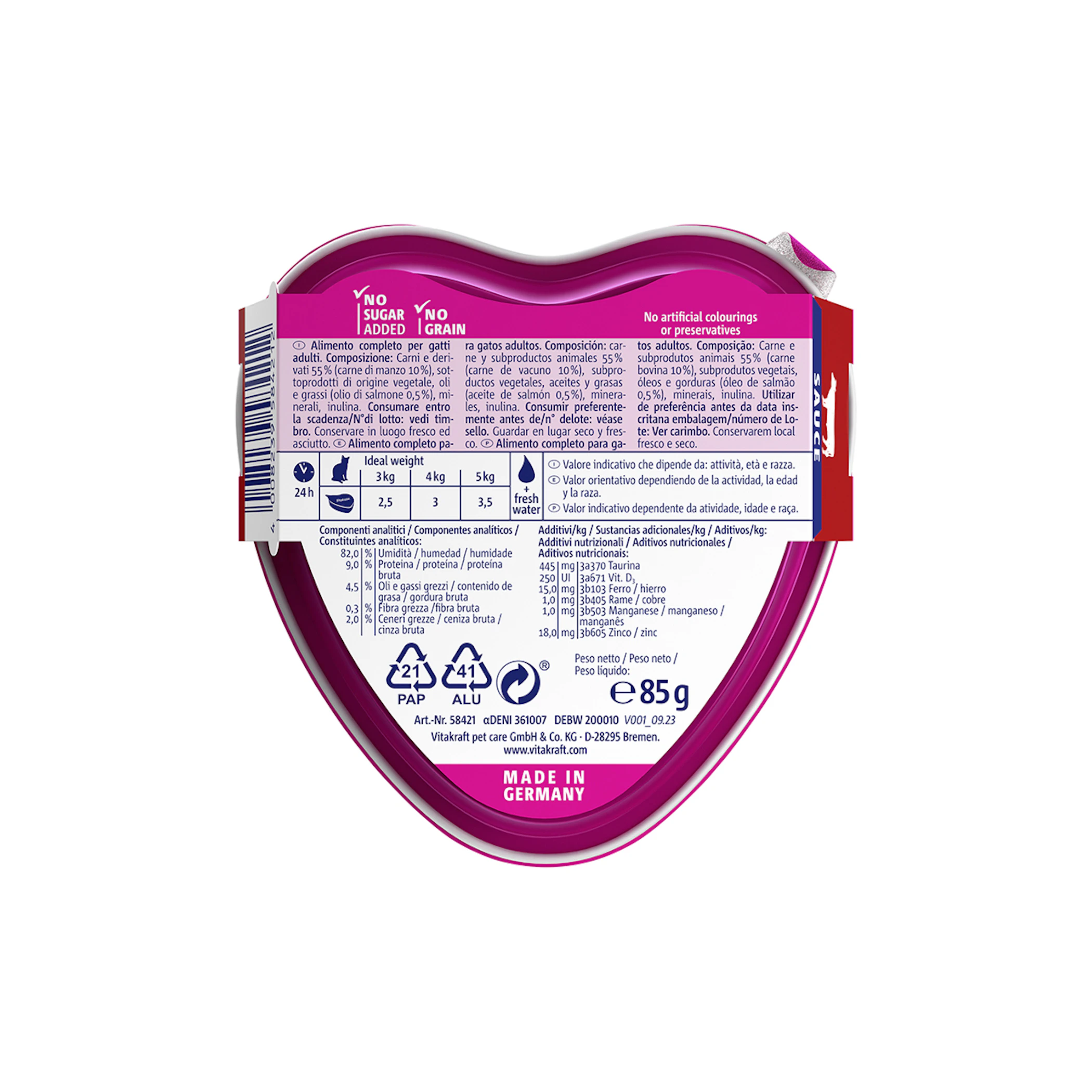 Comida Húmeda Gatos Poésie Delice Plus Ternera Vitakraft 85Gr