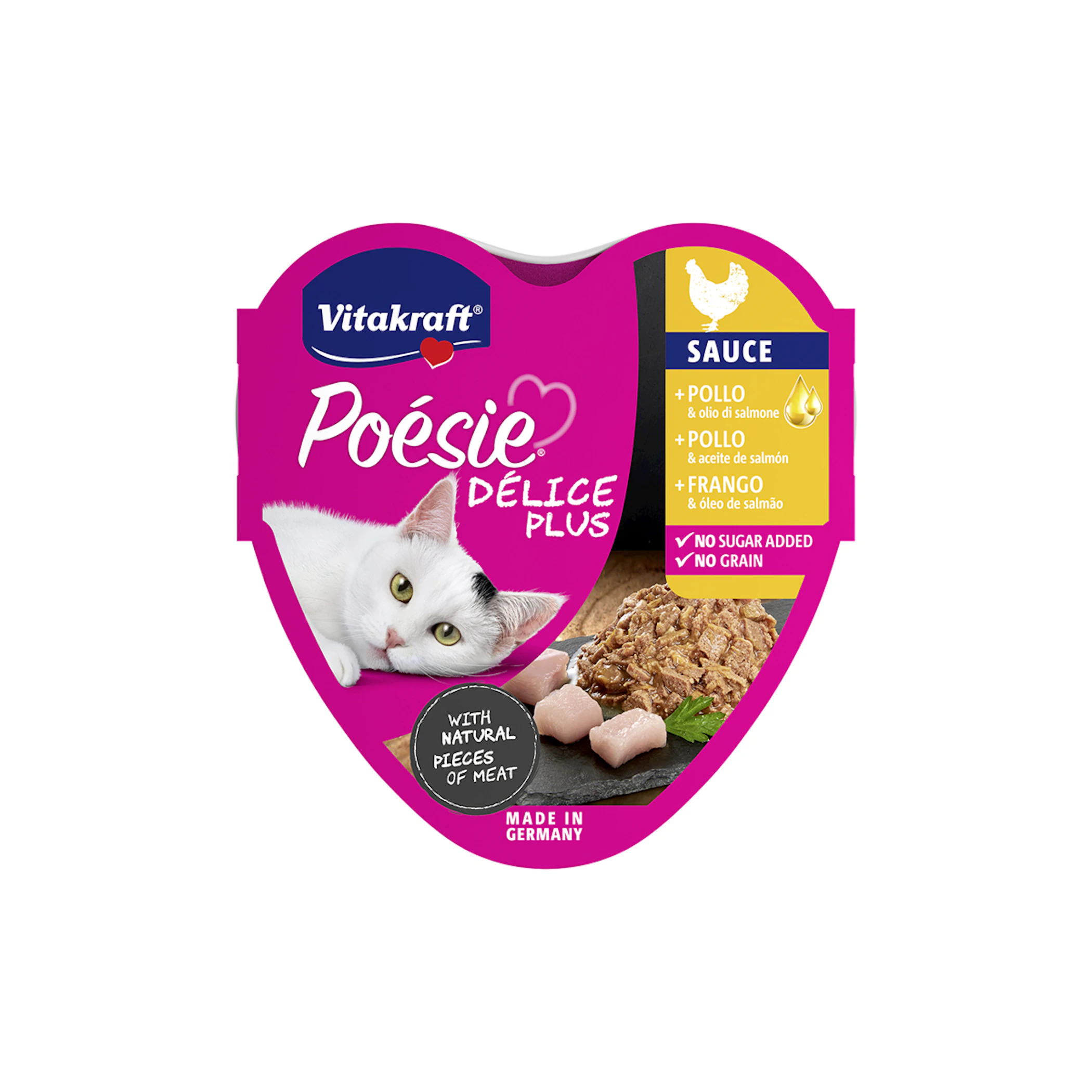 Comida Húmeda Gatos Poésie Delice Plus Pollo Vitakraft 85Gr 0