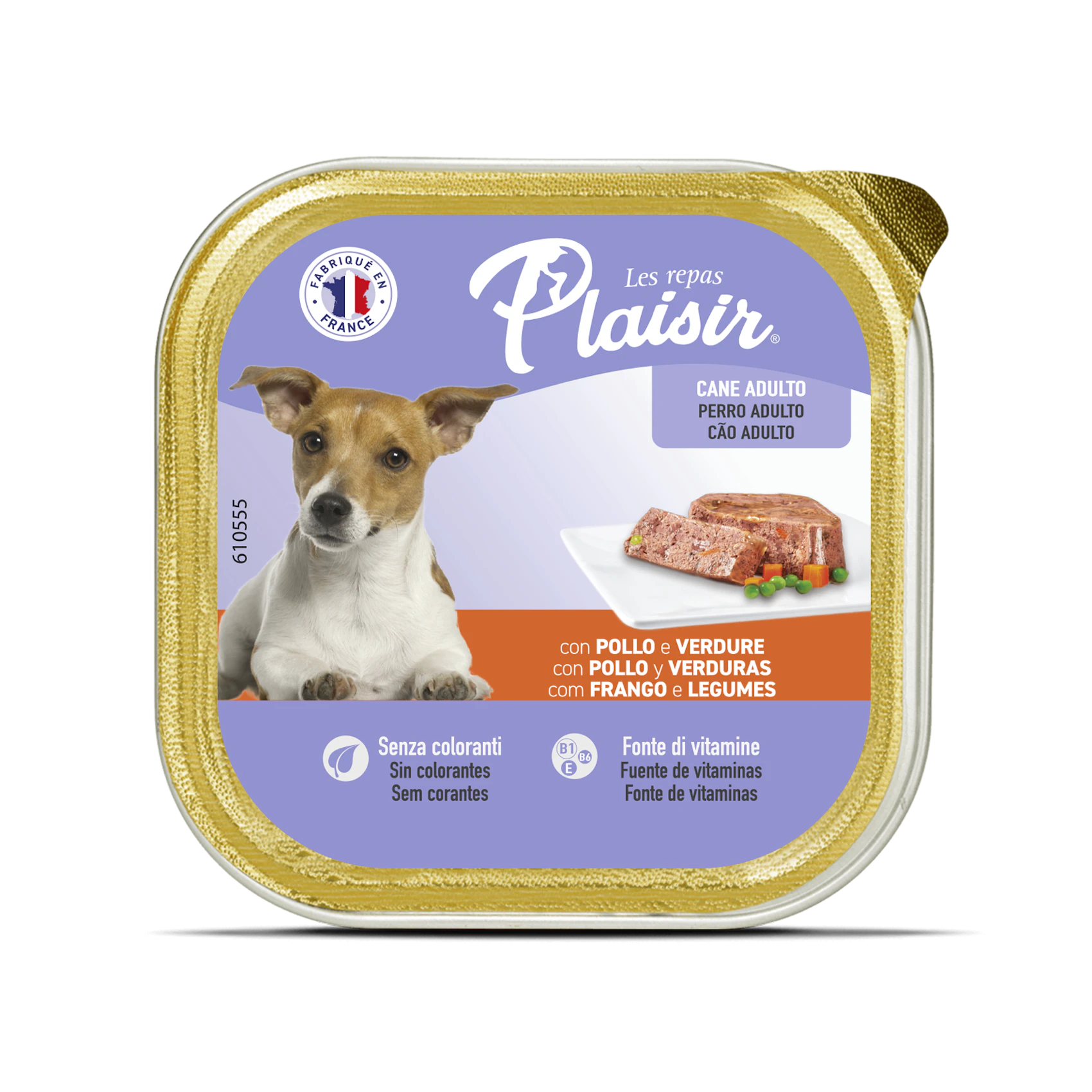 Comida Húmeda Perros Paté Pollo Y Verduras Plaisir 300G