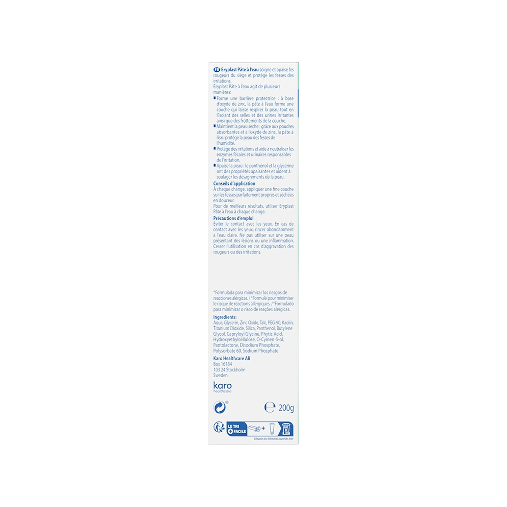 Crema De Pañal Pasta Al Agua Eryplast 75G