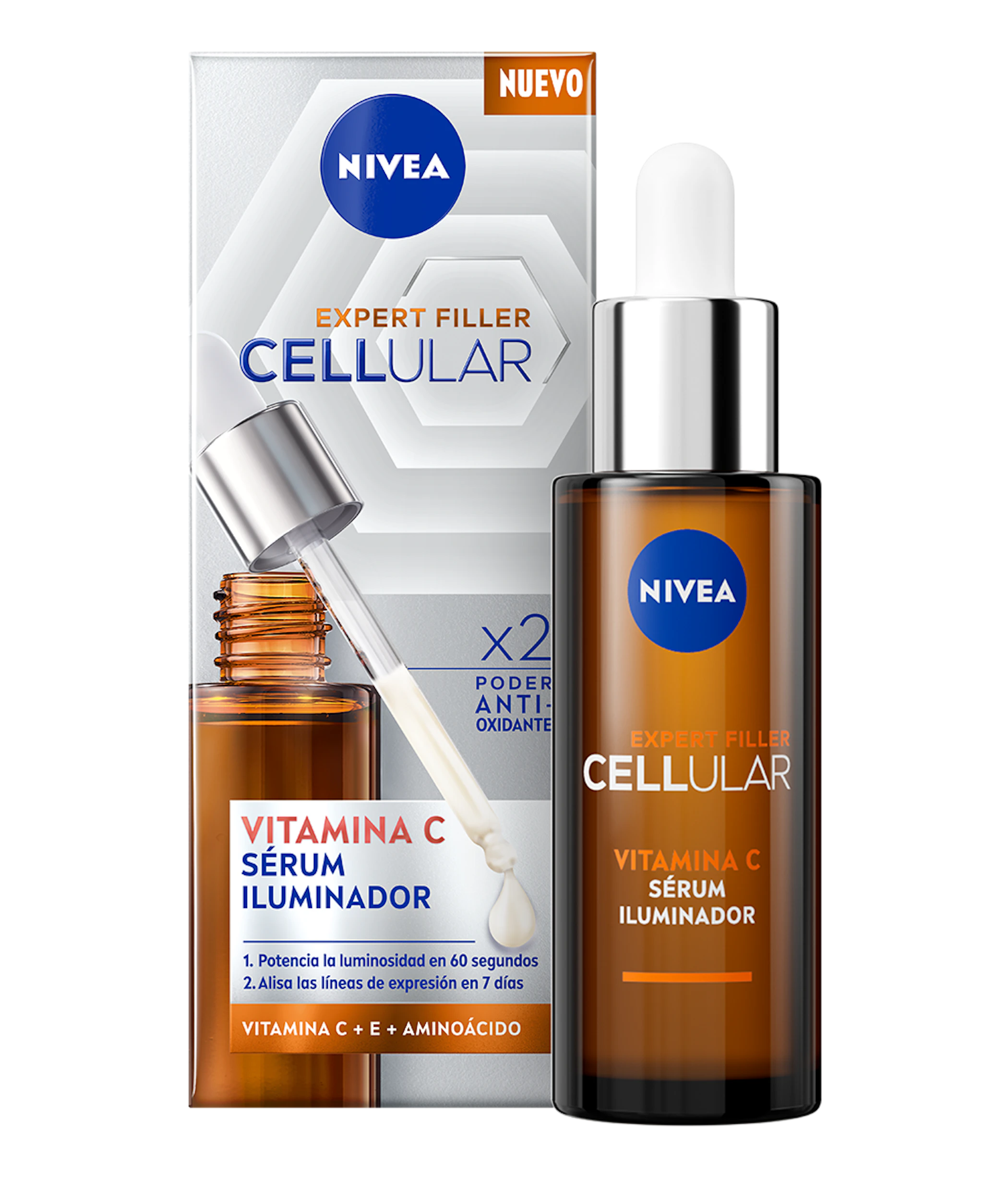 Sérum Facial Expert Filler Cellular Vitamina C+E Nivea 30Ml