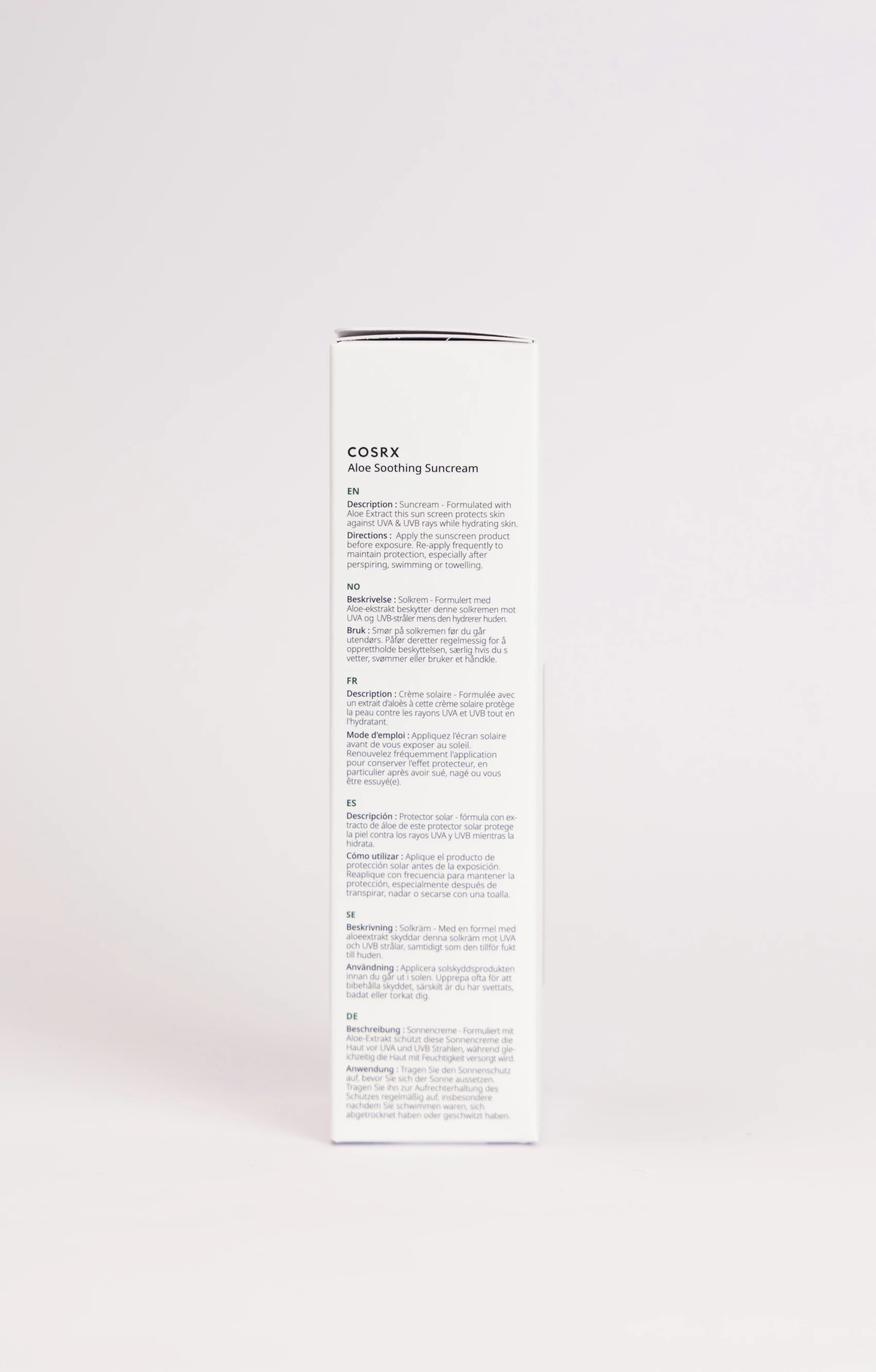 Protector Solar Facial Aloe Soothing SPF 50+ Cosrx 50Ml