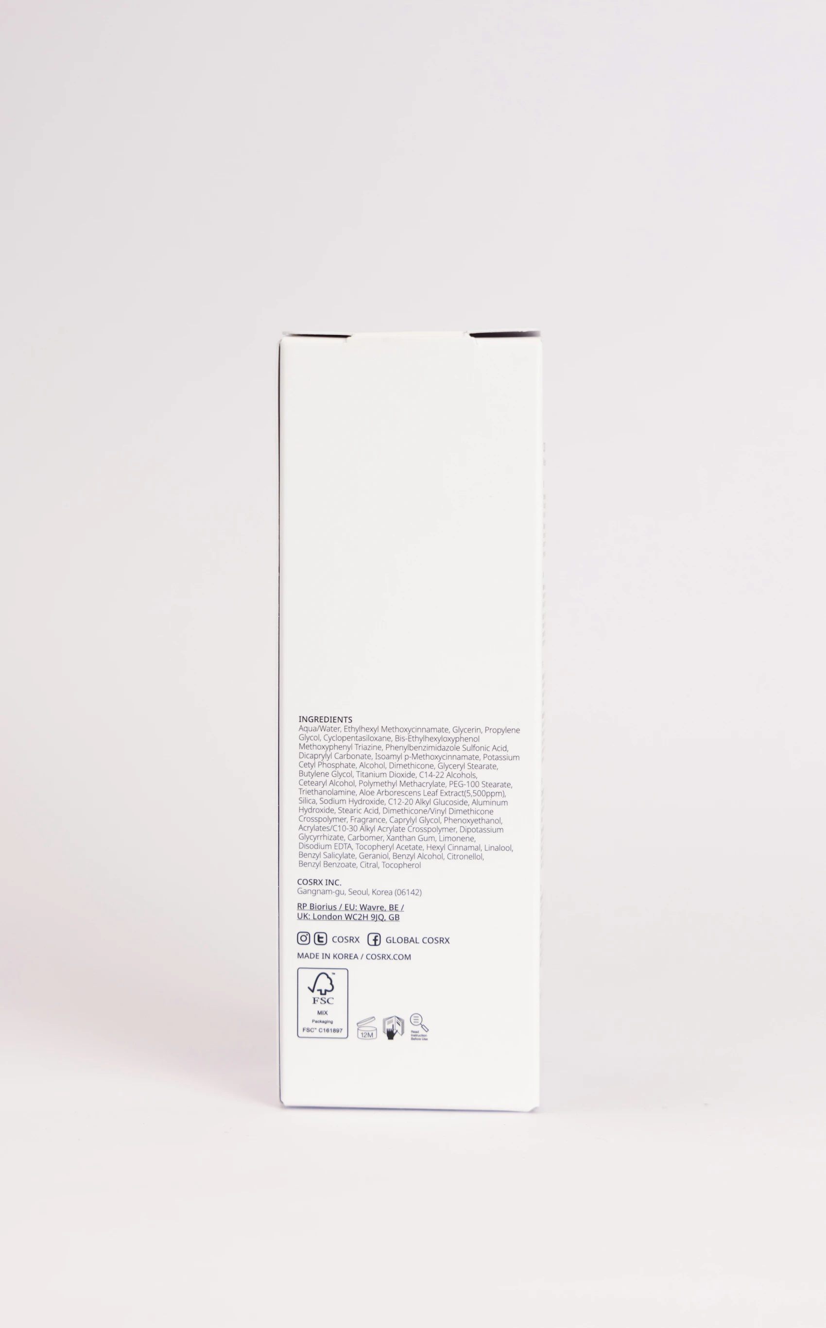 Protector Solar Facial Aloe Soothing SPF 50+ Cosrx 50Ml