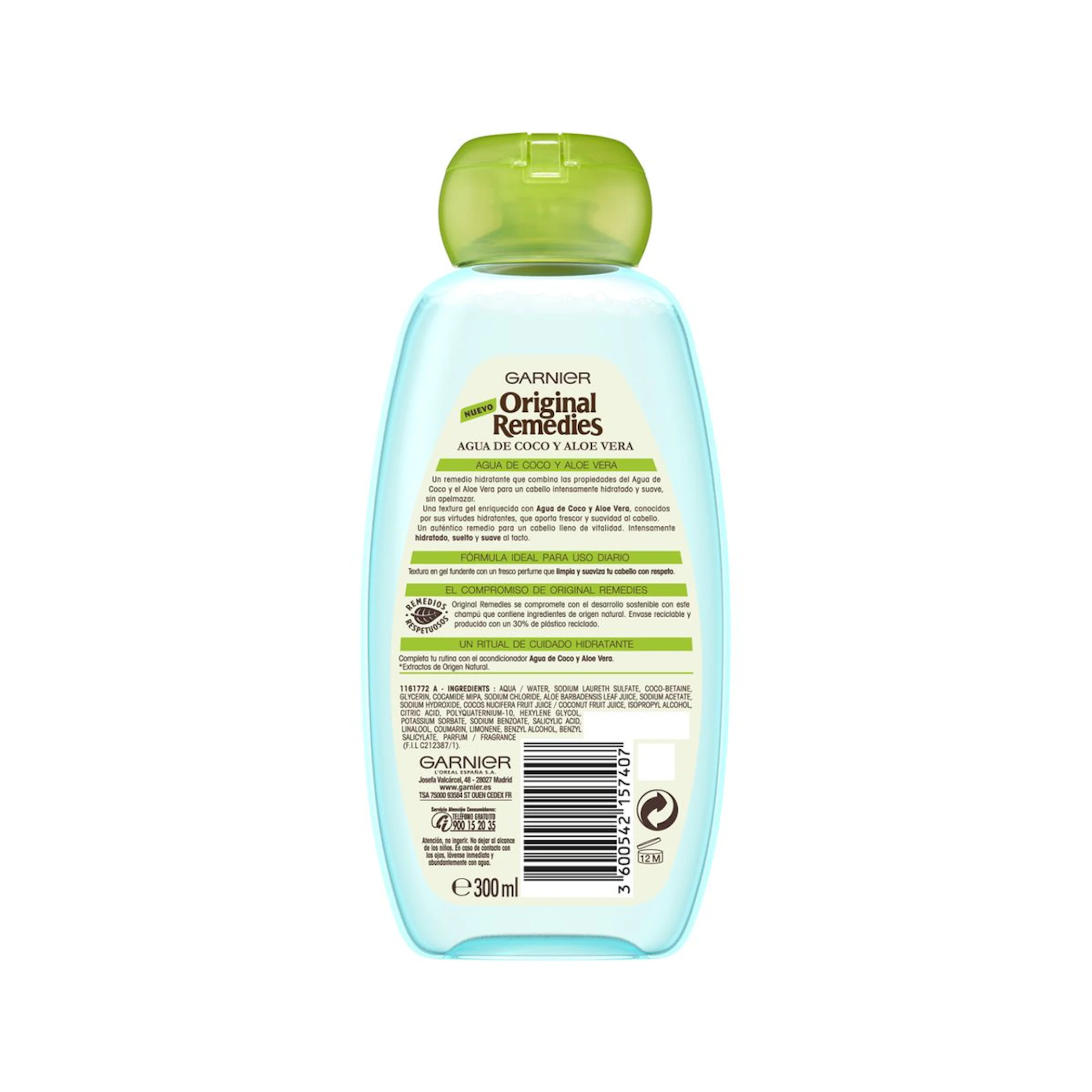 Champô Hidratante Coco/Aloe Original Remedies 300Ml