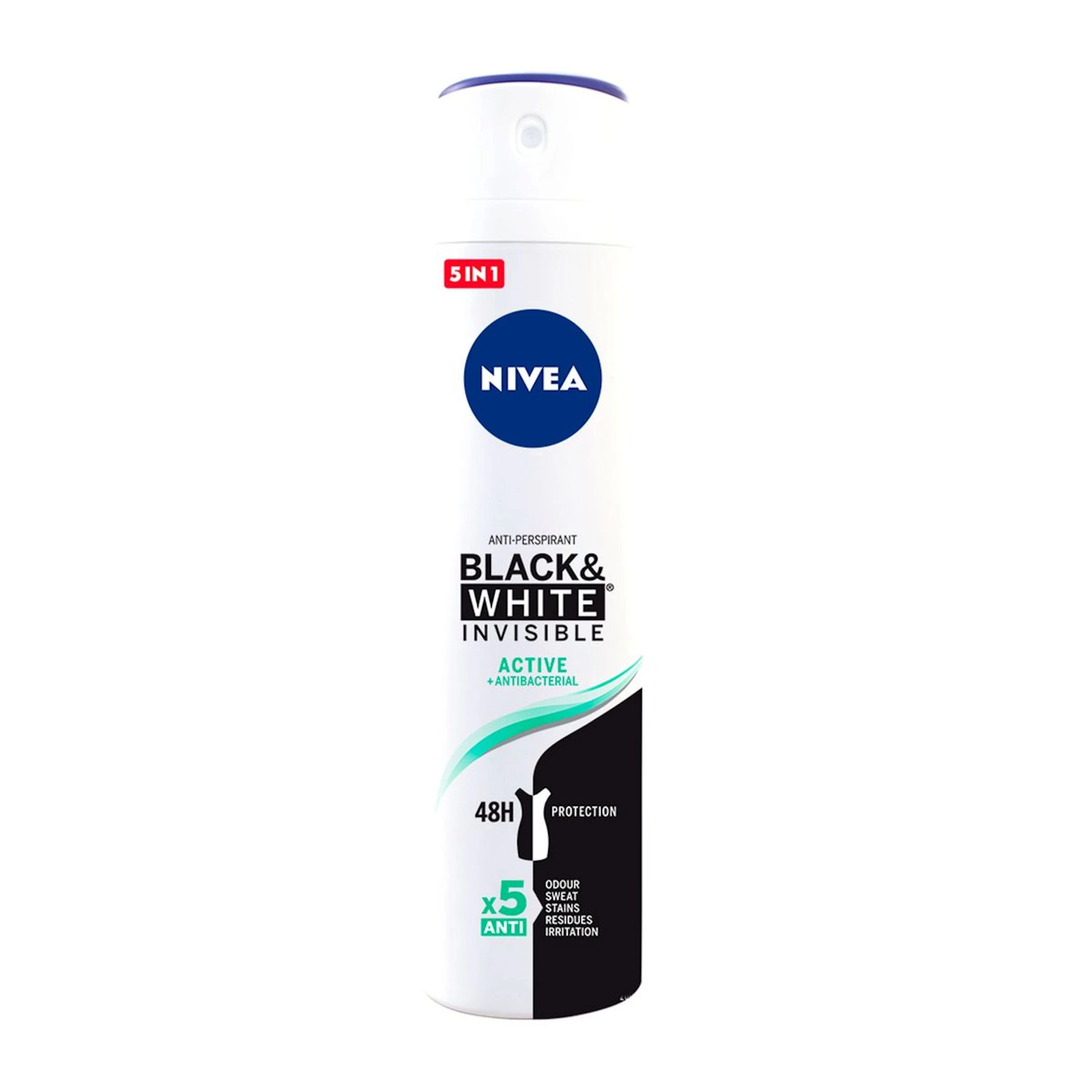 Desodorante Spray Black & White Invisible Active Nivea 200Ml