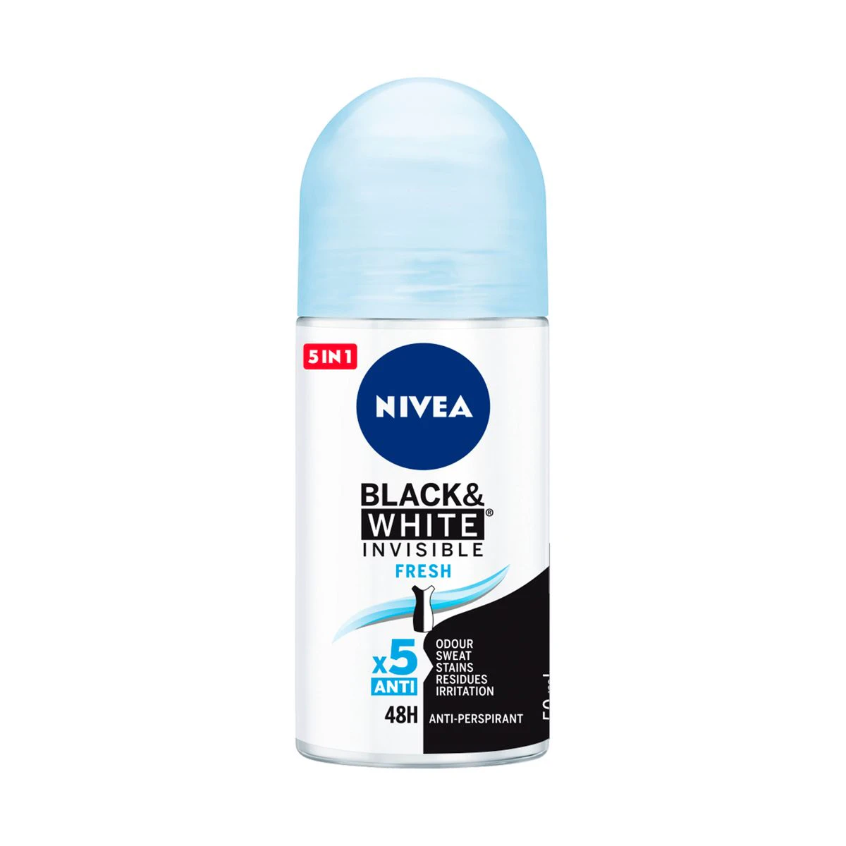 Desodorante Roll-On Black & White Invisible Fresh Nivea 50Ml