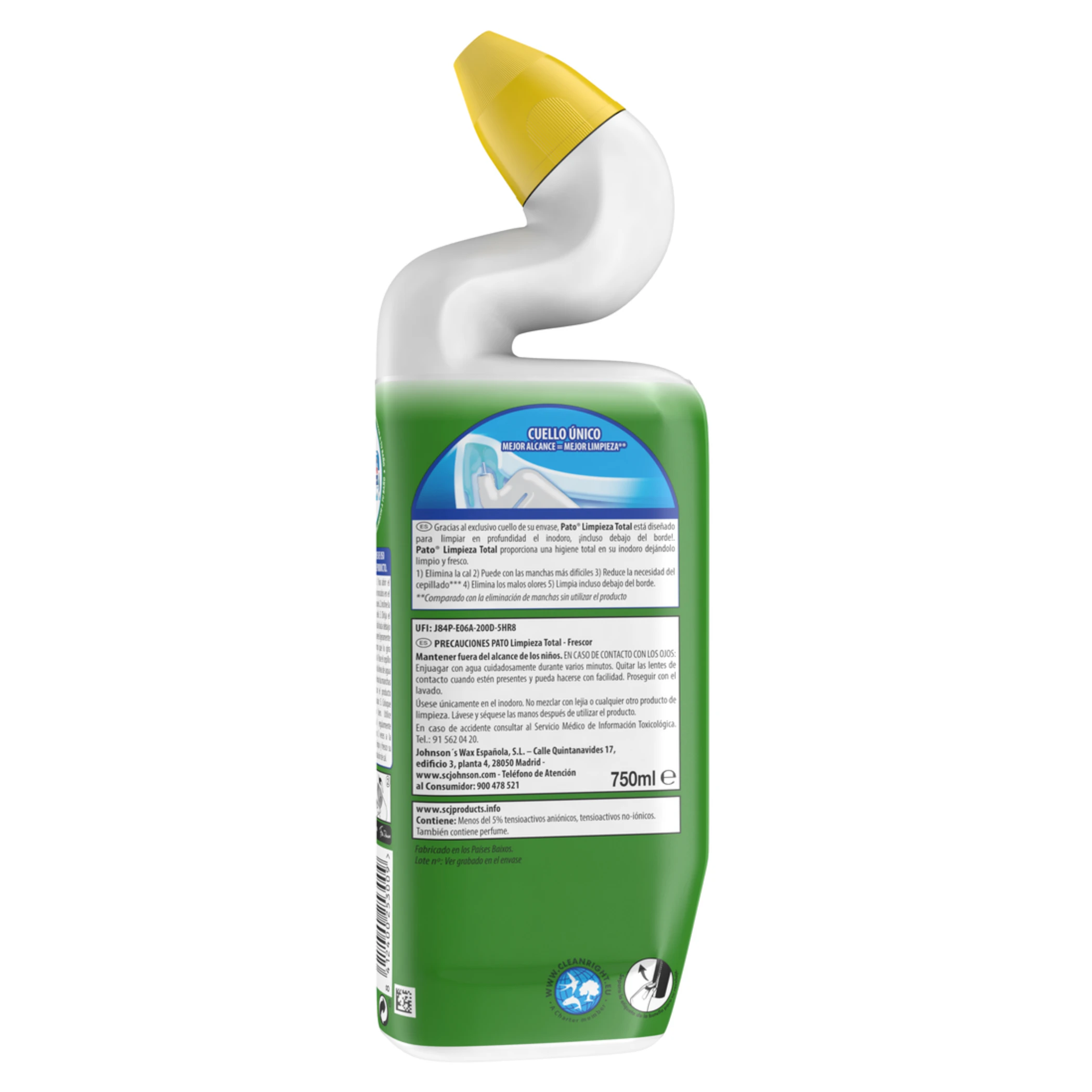 Limpiador WC Limpieza Total Frescor Pato 750Ml